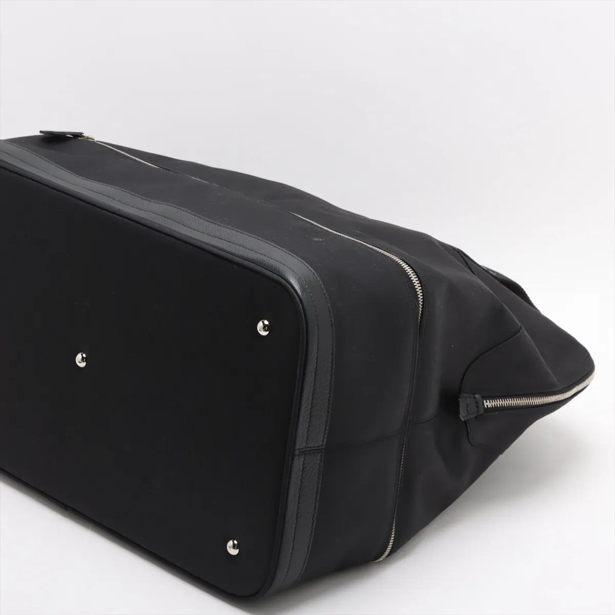 Sac de Golf 47 Toile Chevron Black Silver Hardware — view 3