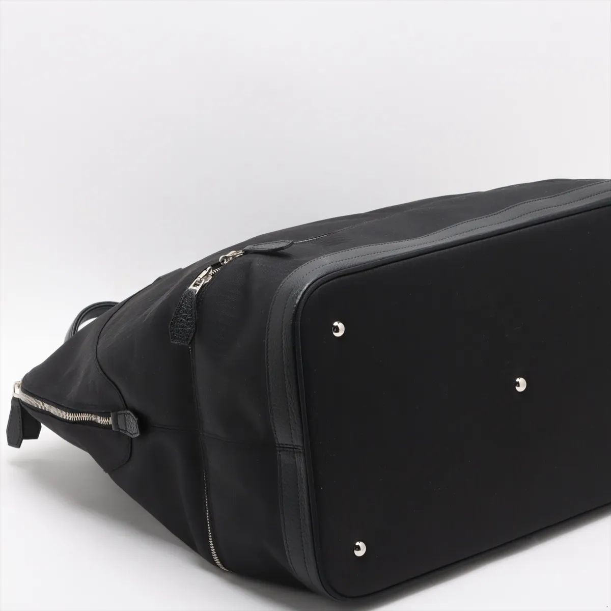 Sac de Golf 47 Toile Chevron Black Silver Hardware — view 4