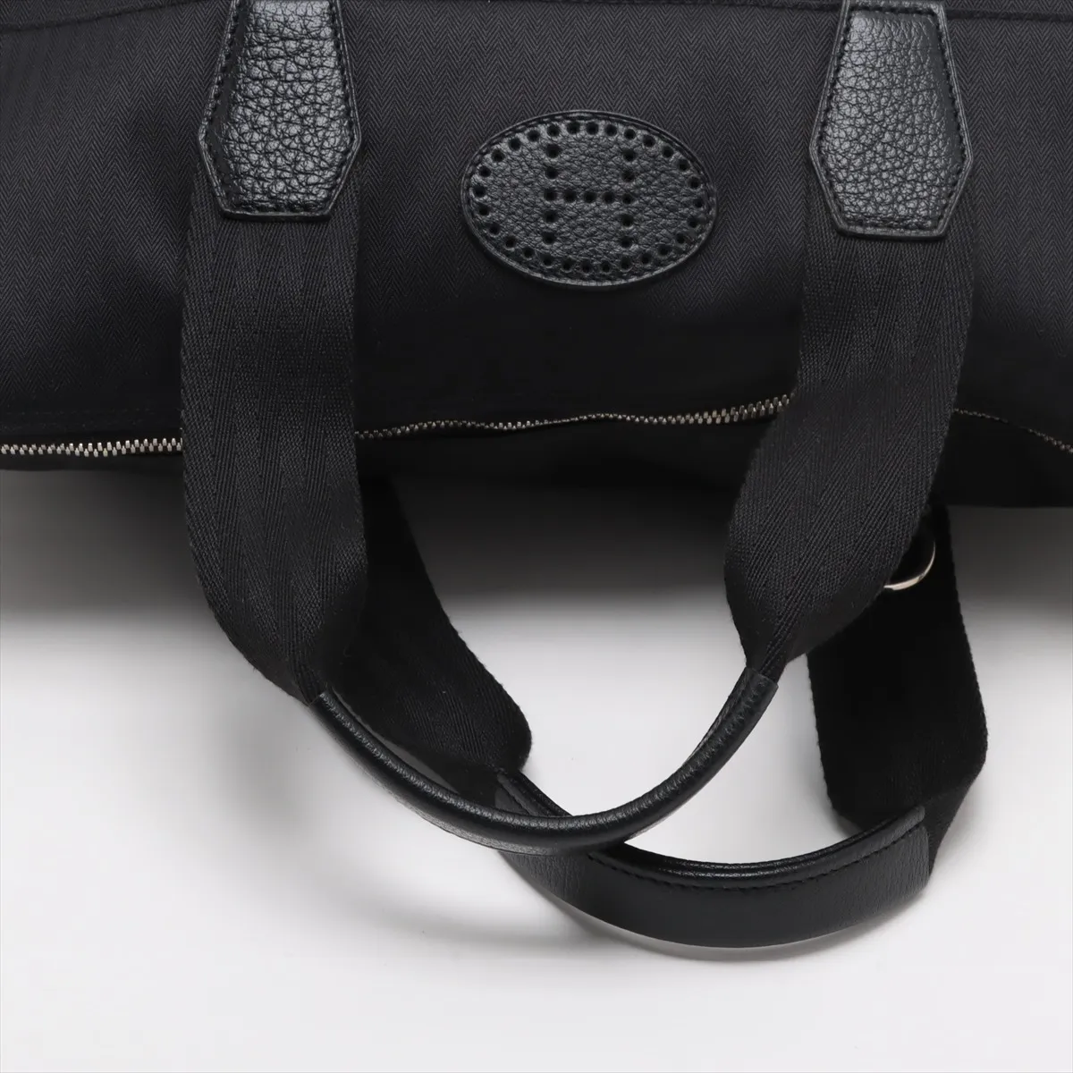 Sac de Golf 47 Toile Chevron Black Silver Hardware — view 5