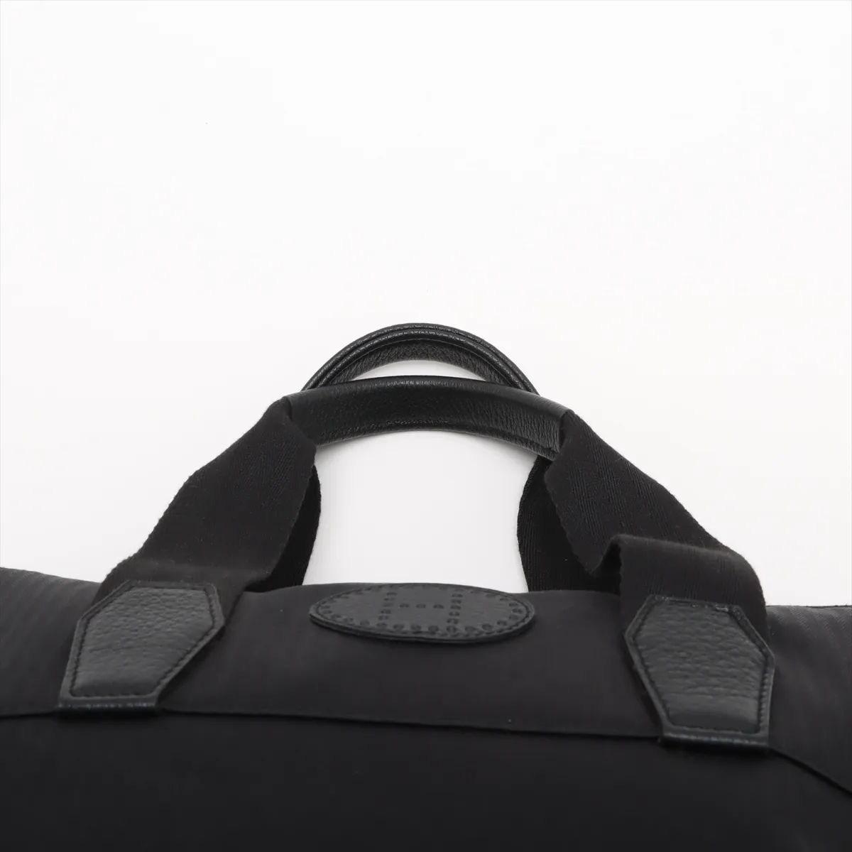Sac de Golf 47 Toile Chevron Black Silver Hardware — view 6