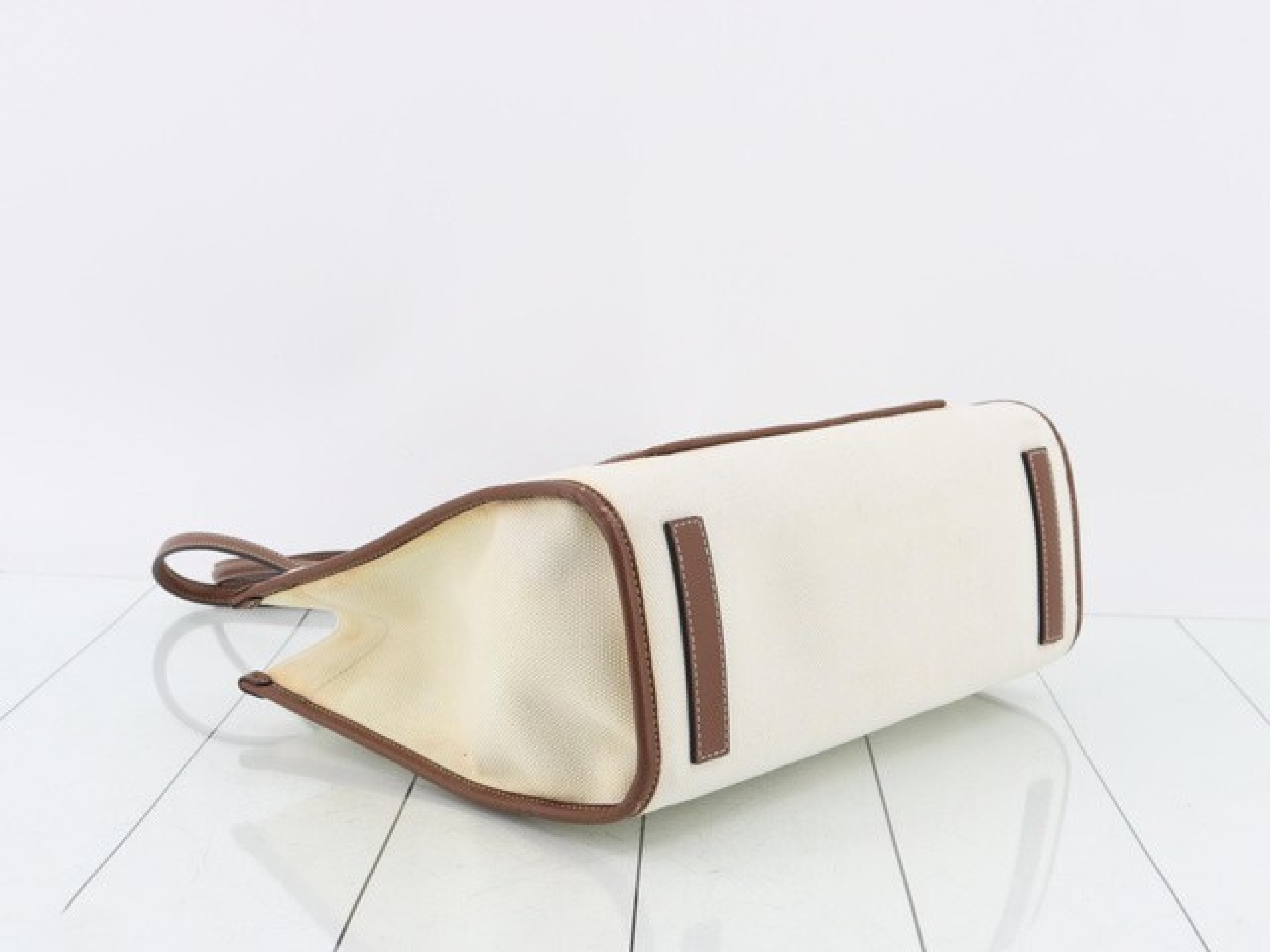 Freya Tote Small Canvas Ivory Tote Bag — view 3