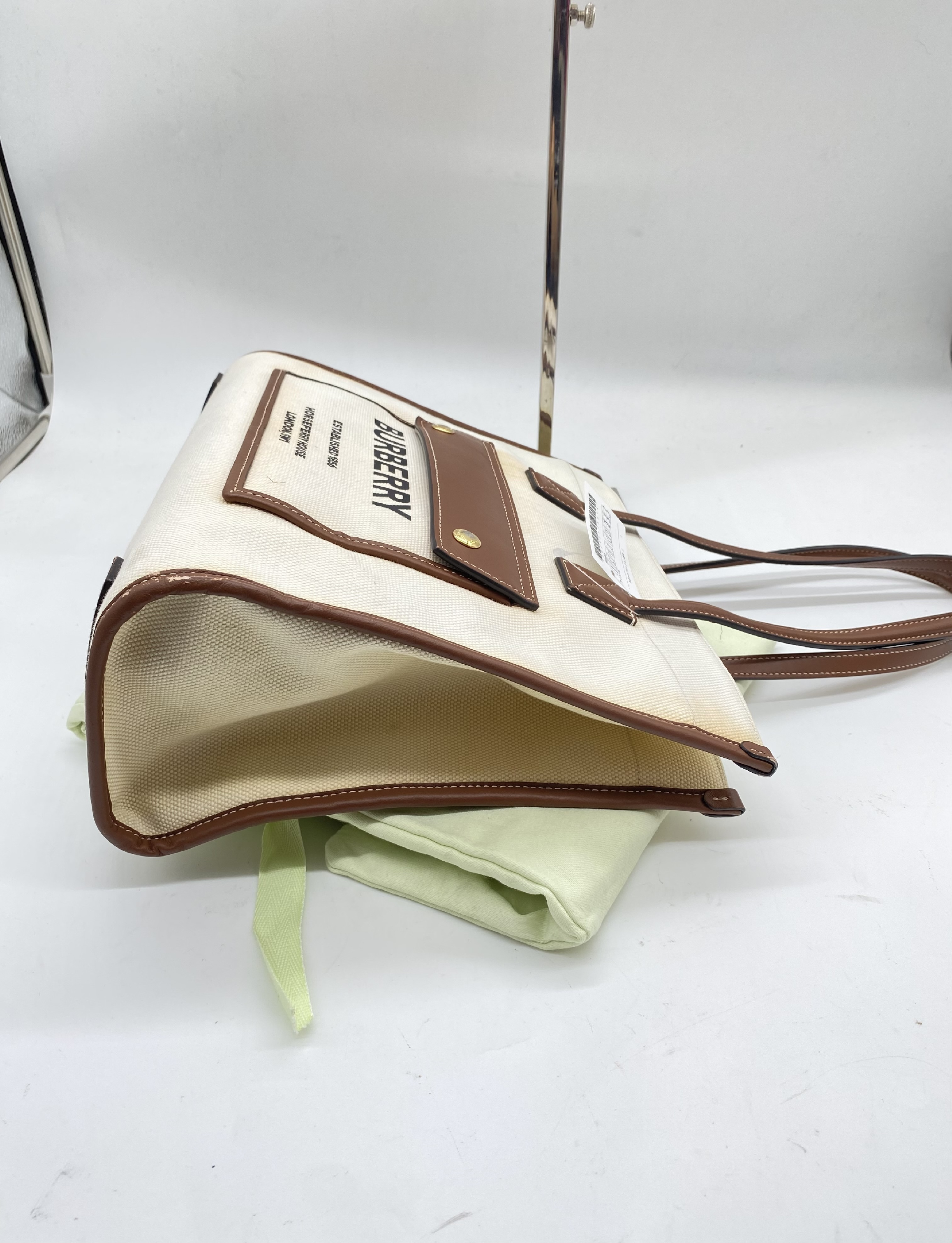 Freya Tote Small Canvas Ivory Tote Bag — view 6