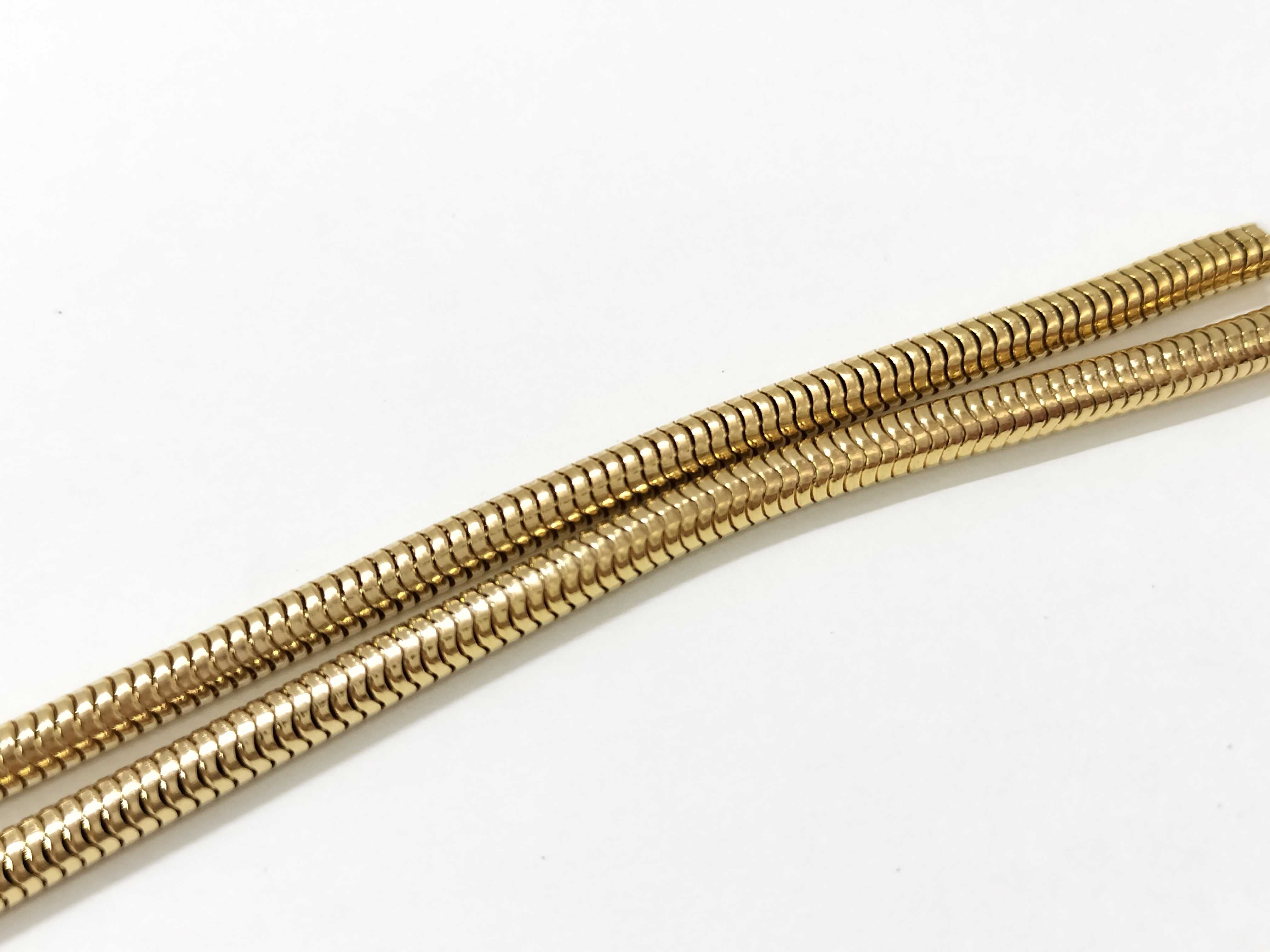 Vintage Long Necklace, Gold and Black Necklace — view 6