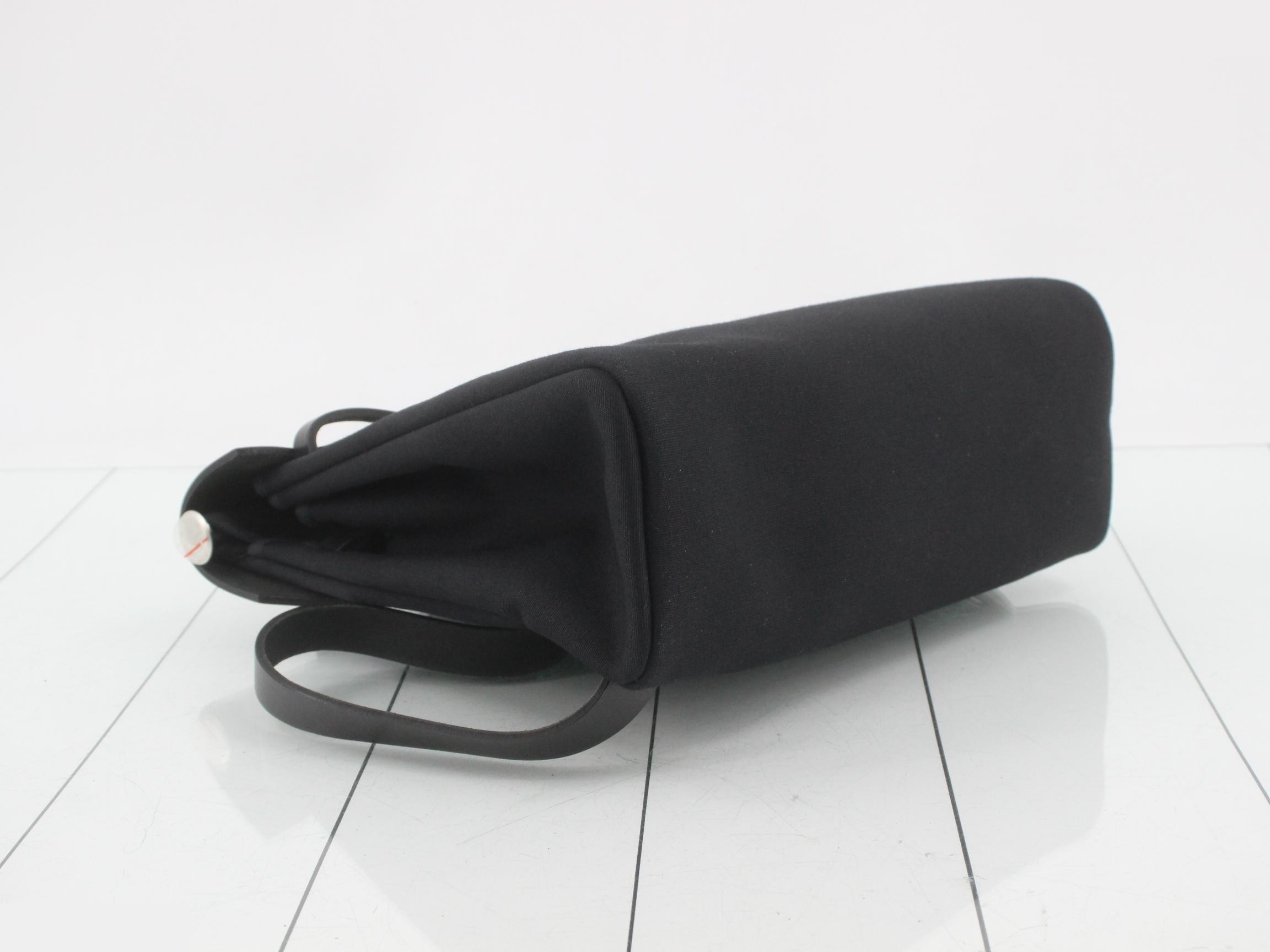 Herbag Ad PM Black Toile Officier x Leather D Stamp — view 5