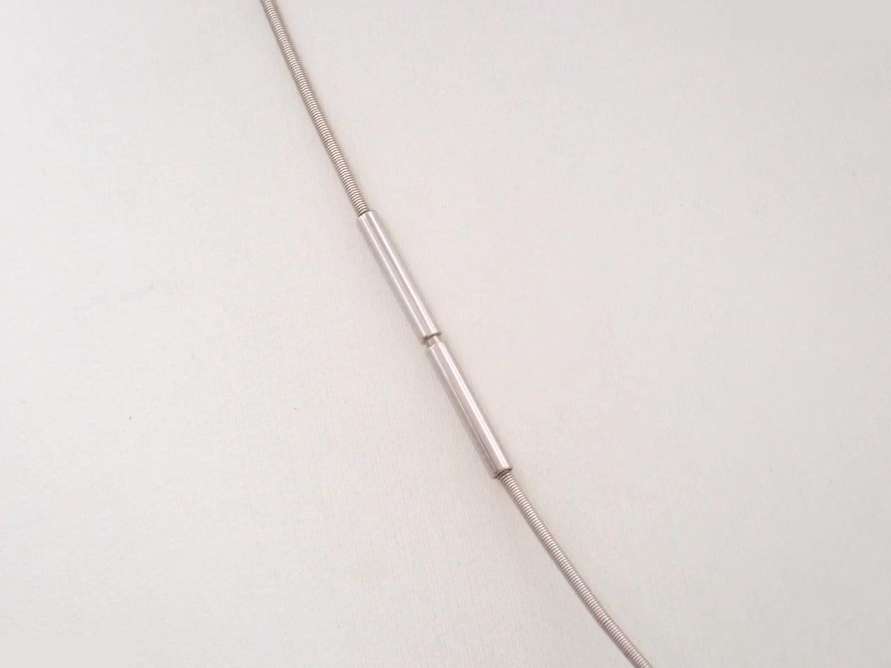 Cage de H Necklace, Silver x Black, Neck circumference approx. 42cm — view 2