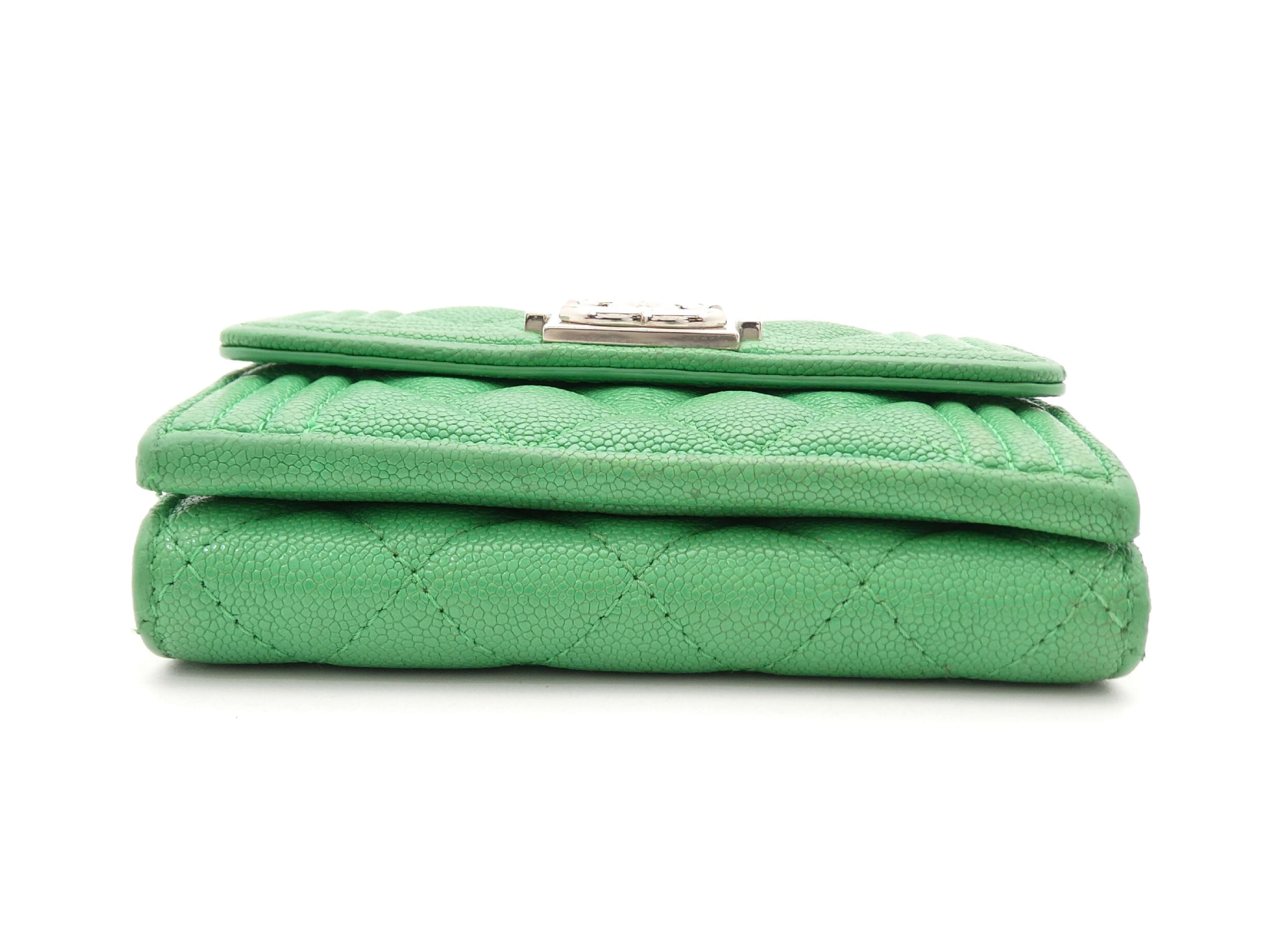 Boy Chanel Matelassé Caviar Skin Tri-fold Wallet — view 5