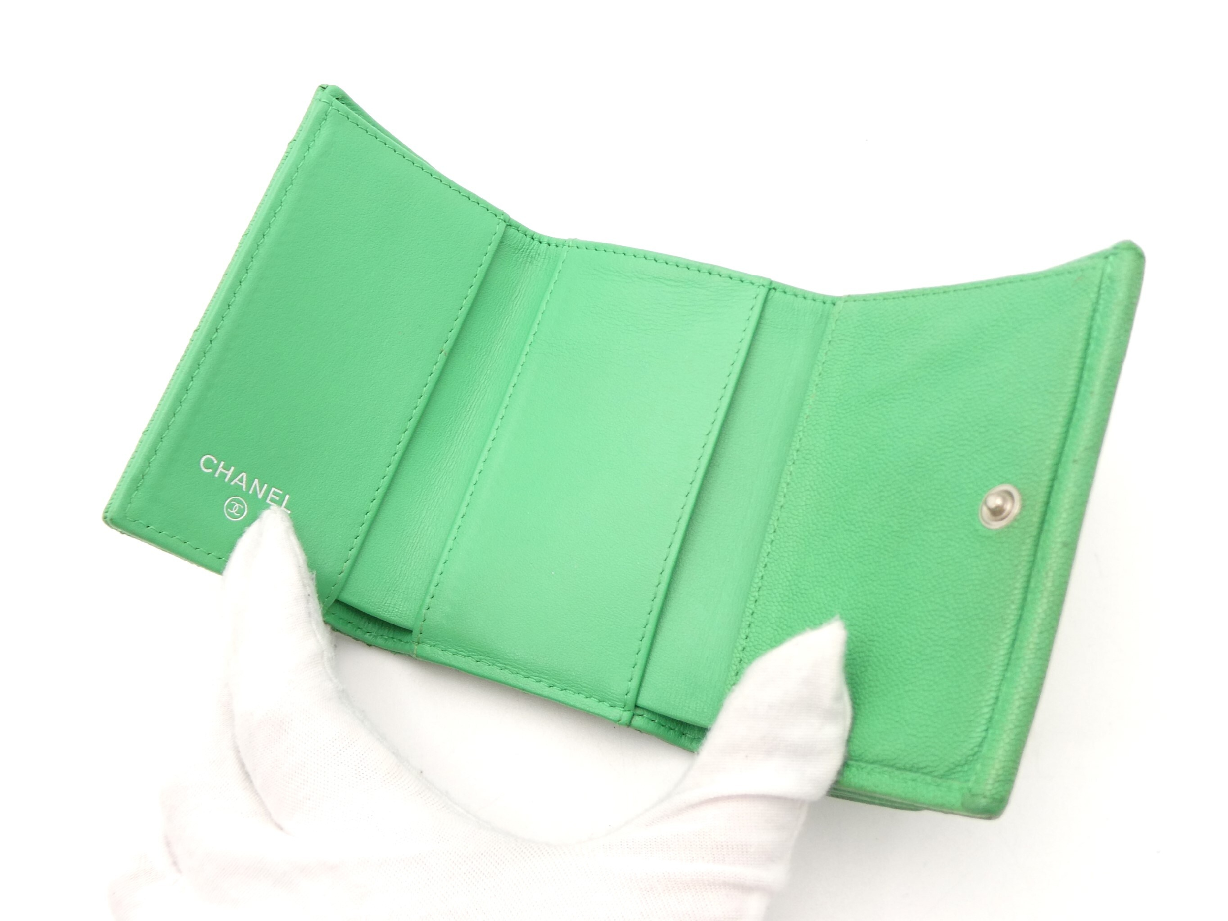 Boy Chanel Matelassé Caviar Skin Tri-fold Wallet — view 6