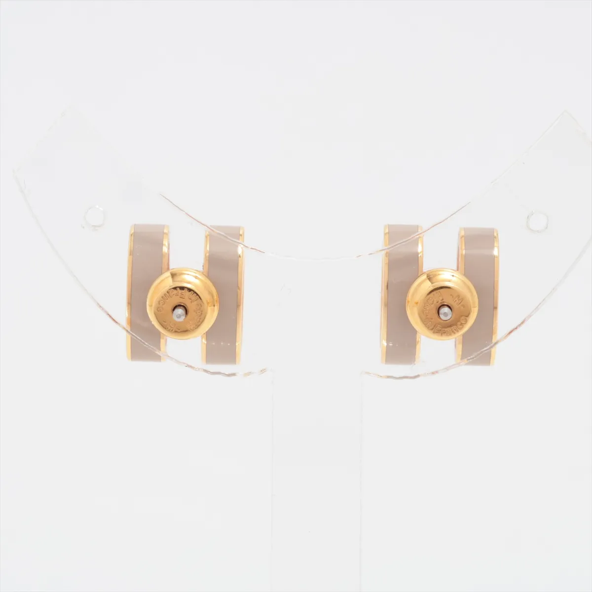 Mini Pop H earrings (for both ears) GP Gold — view 3