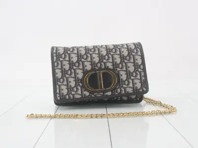 Oblique Montaigne Canvas x Leather 2-Way Shoulder Bag