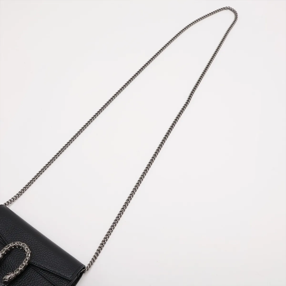 Dionysus Leather Chain Shoulder Bag, Black, 476432 — view 5