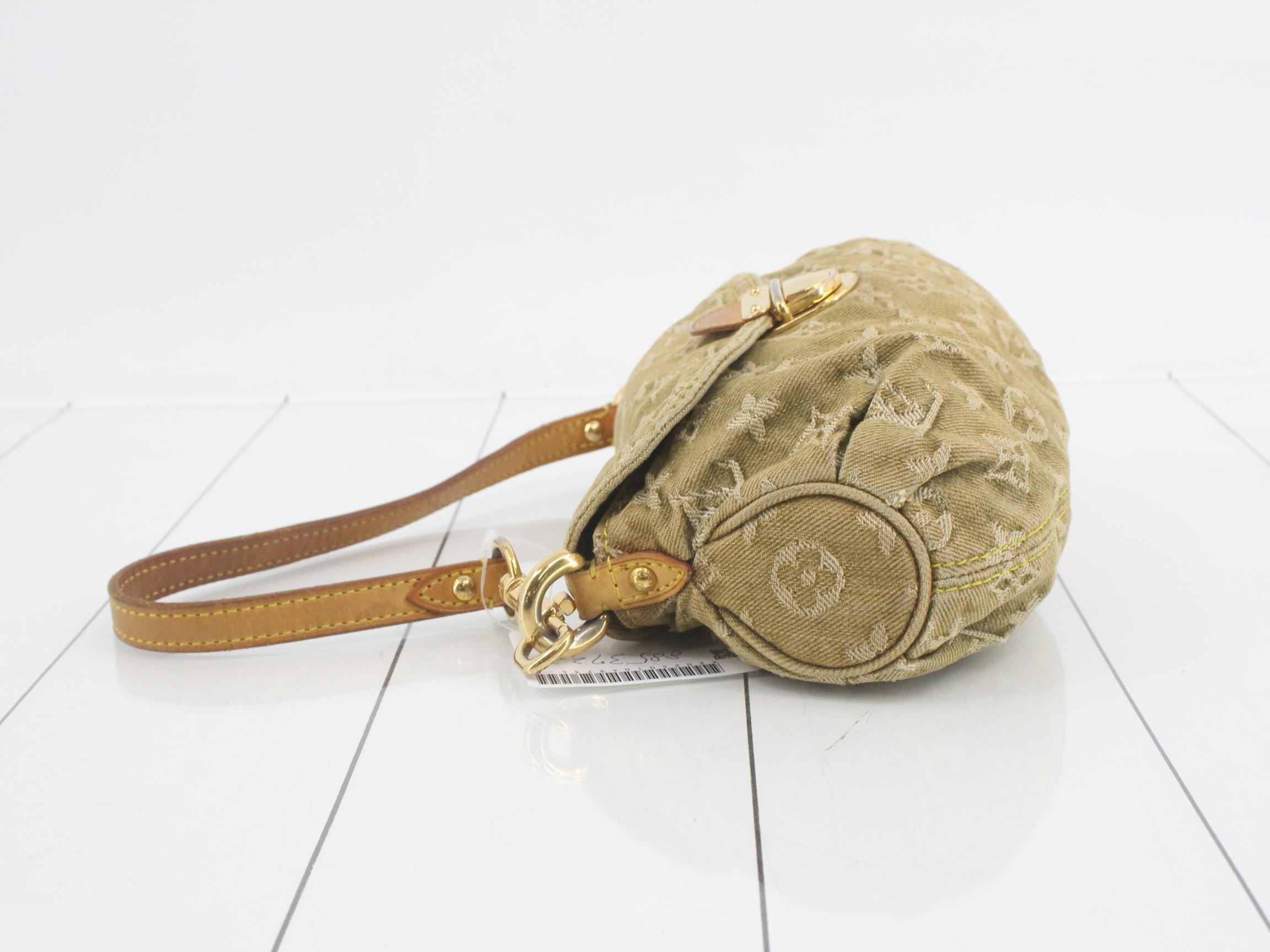 Monogram Denim Mini Pleaty Green — view 4