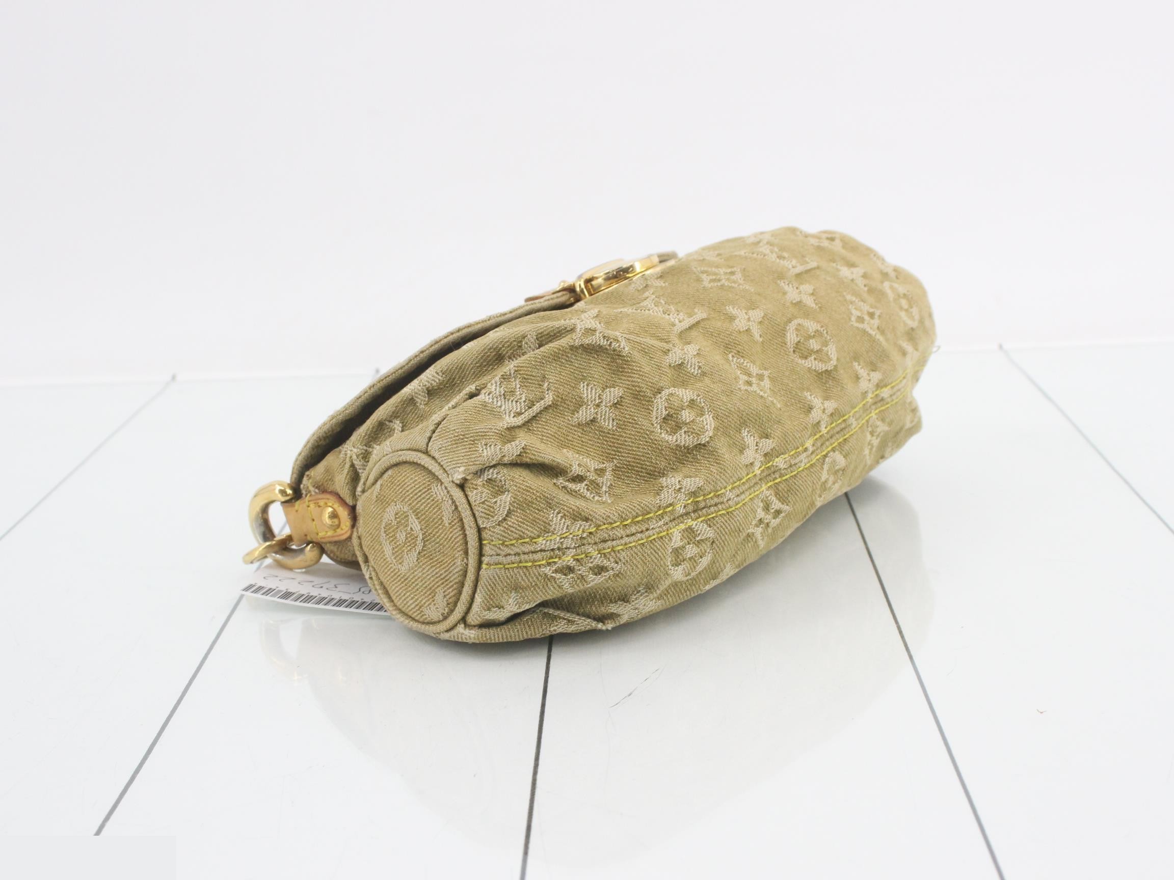 Monogram Denim Mini Pleaty Green — view 5