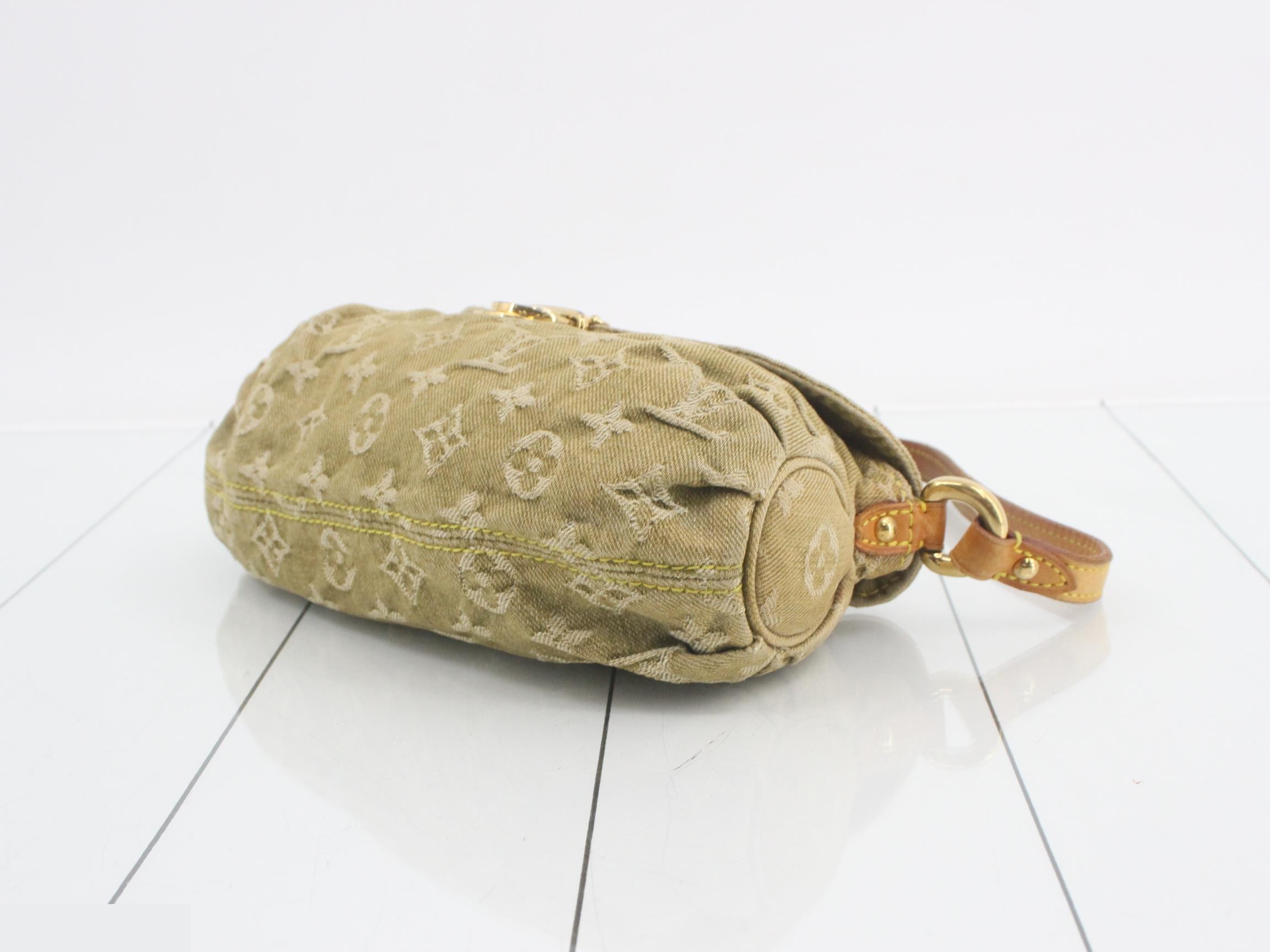 Monogram Denim Mini Pleaty Green — view 6