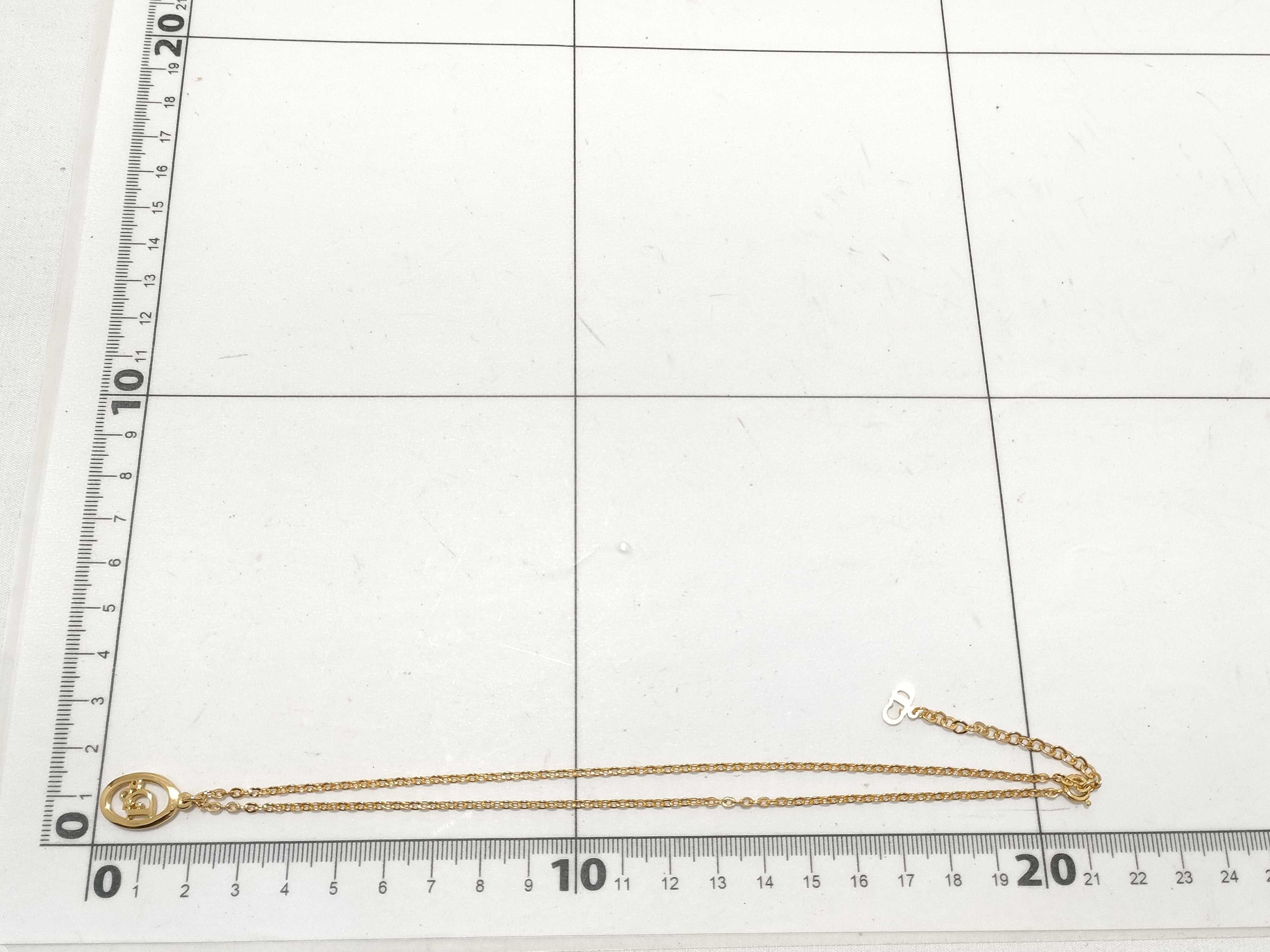 CD Logo Gold Necklace — view 6