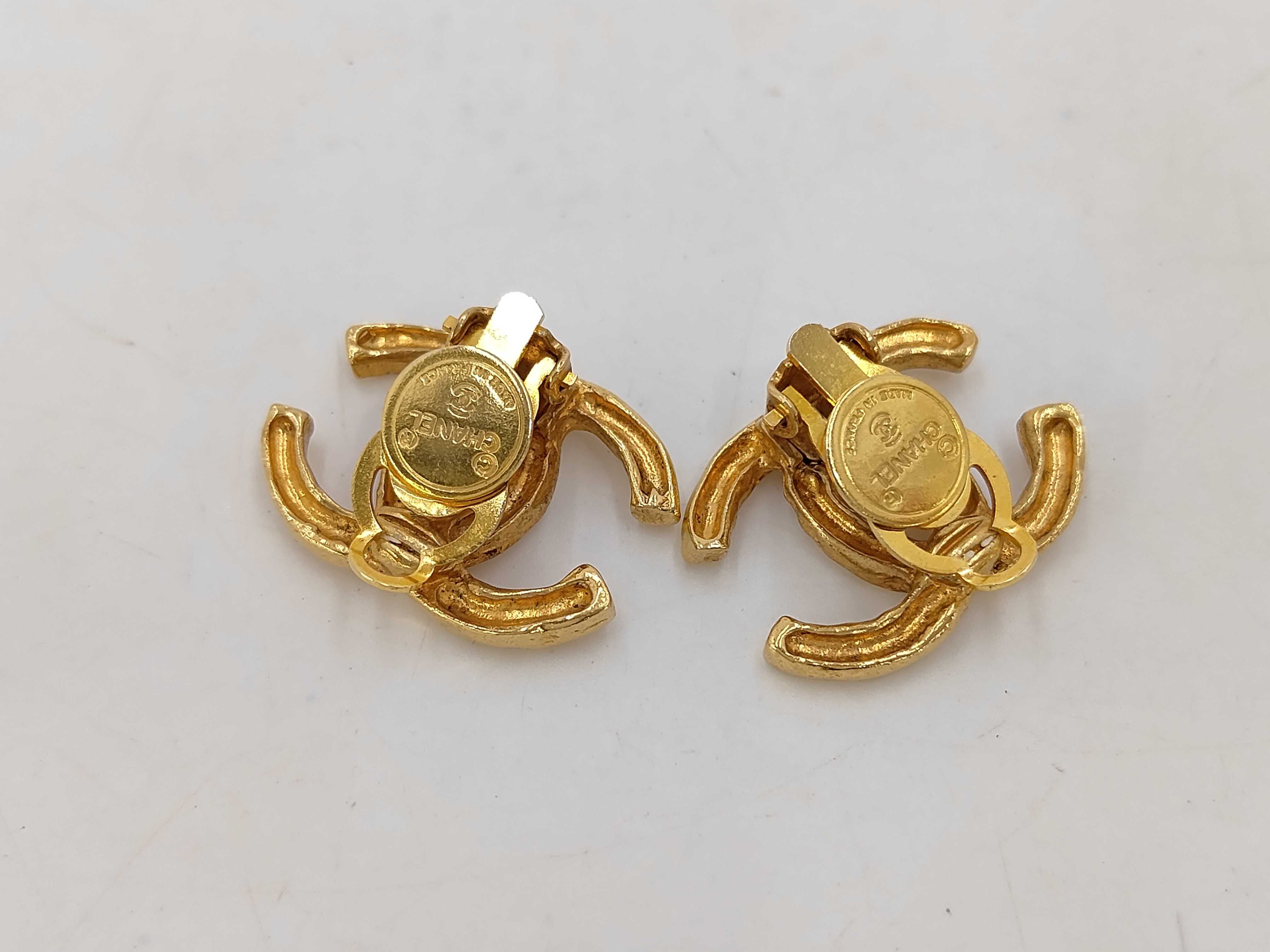 Cocomark gold earrings — view 2