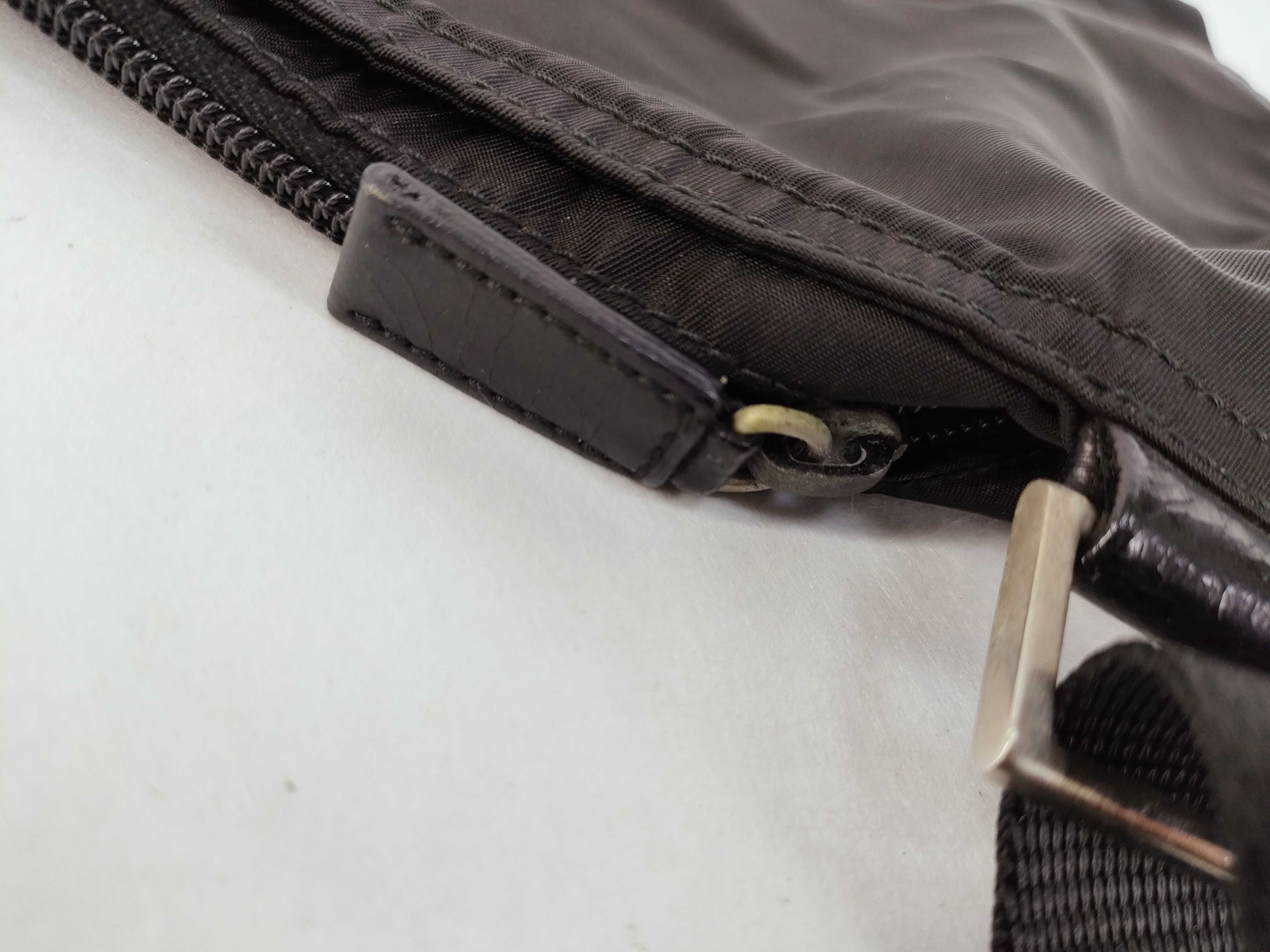 Nylon Shoulder Bag with Triangle Logo Hardware — view 9