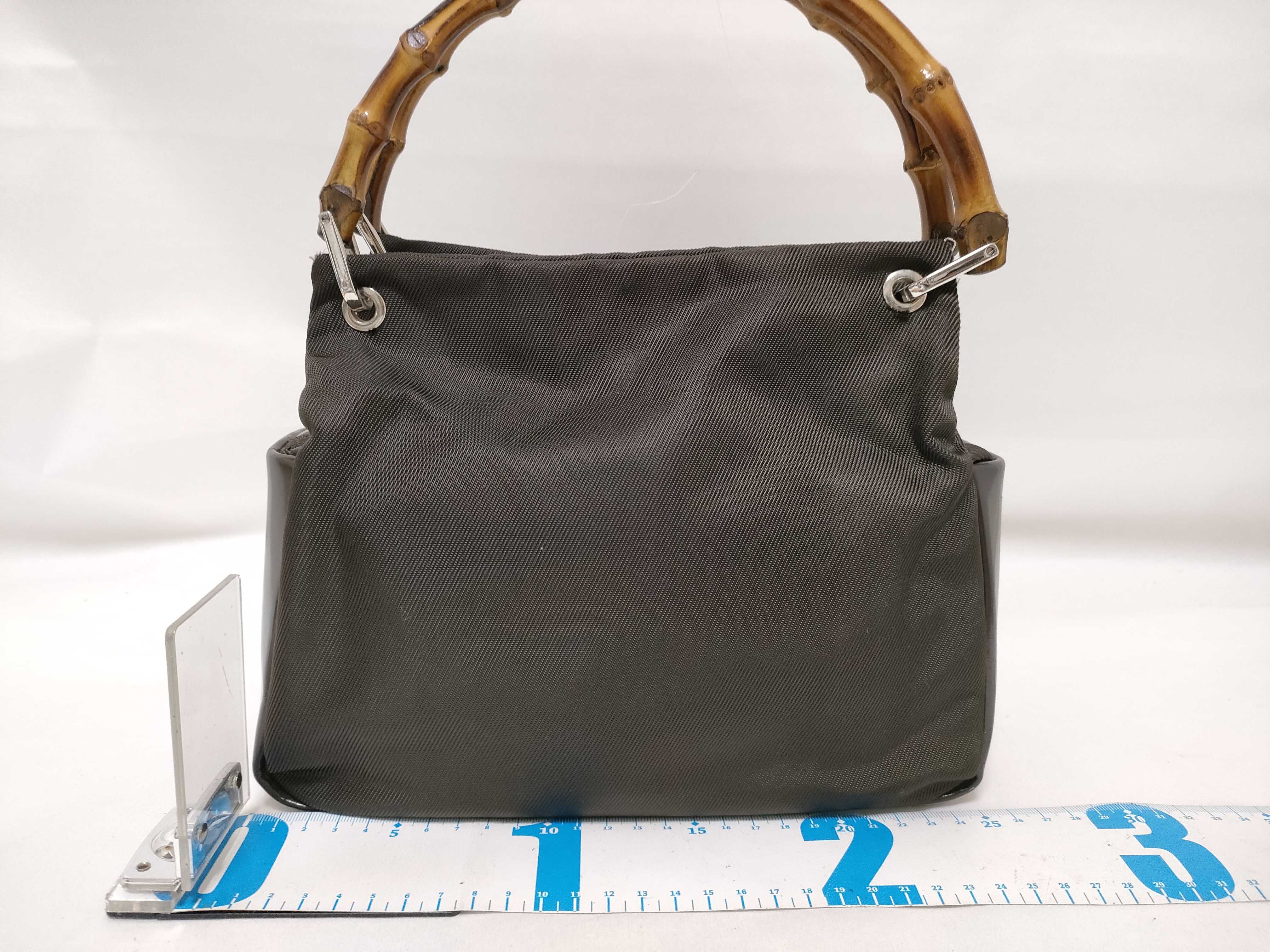 Bamboo Handbag, 000/1014/0575, Black x Brown. — view 2