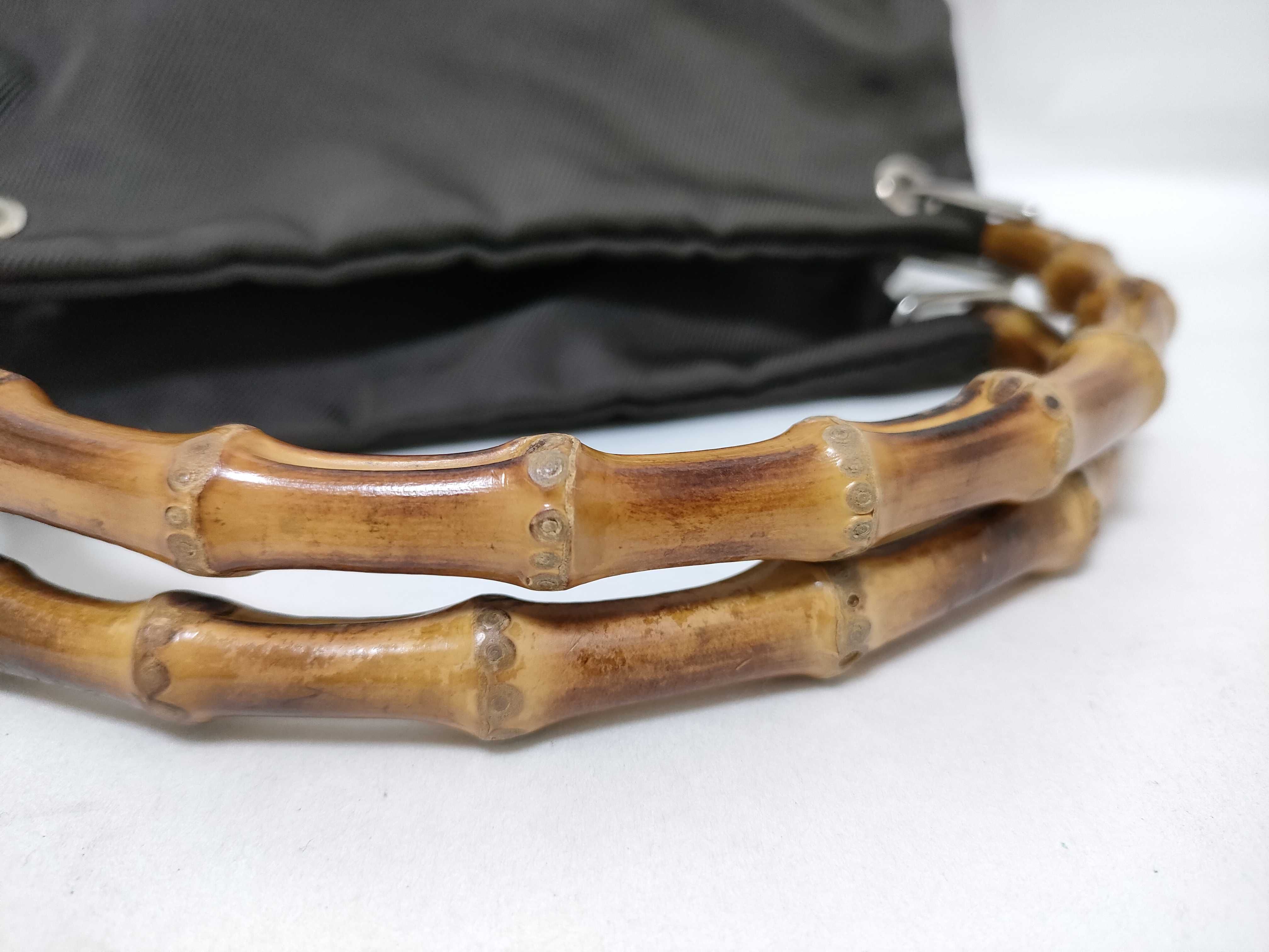 Bamboo Handbag, 000/1014/0575, Black x Brown. — view 4