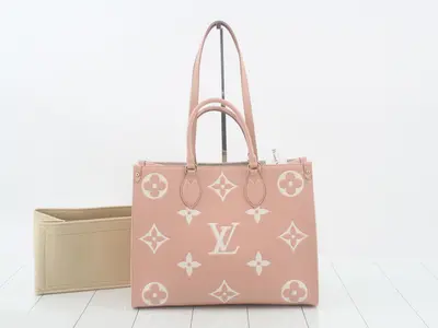 OnTheGo MM Rose Trianon/Crème 2-Way Tote Bag