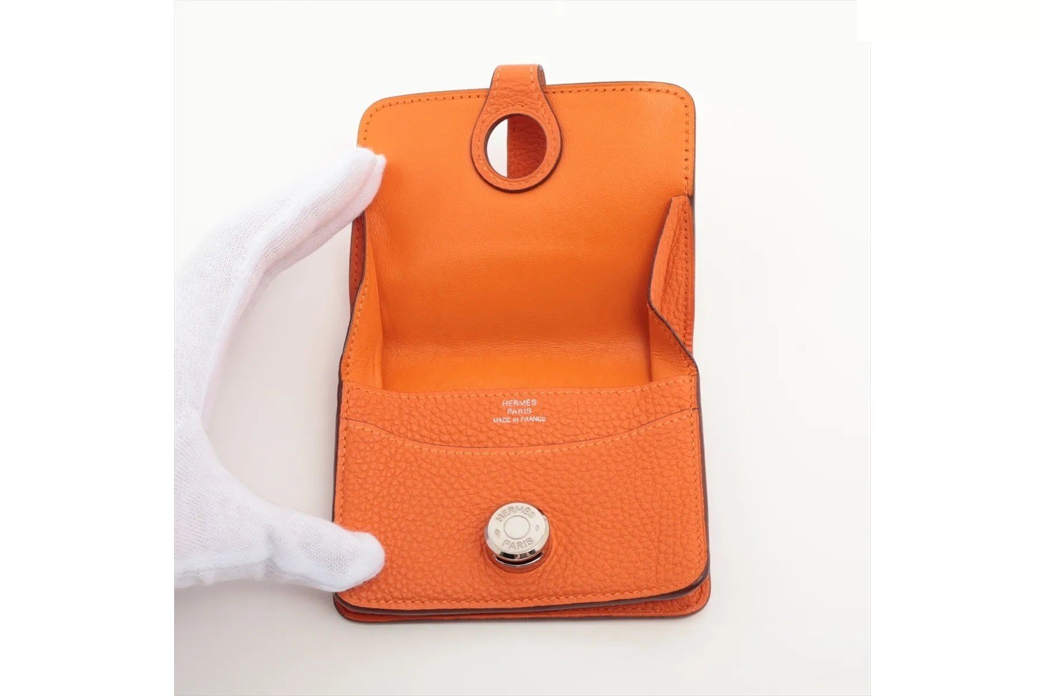L stamp, manufactured in 2008, Dogon coin case, Togo leather, coin purse — view 3