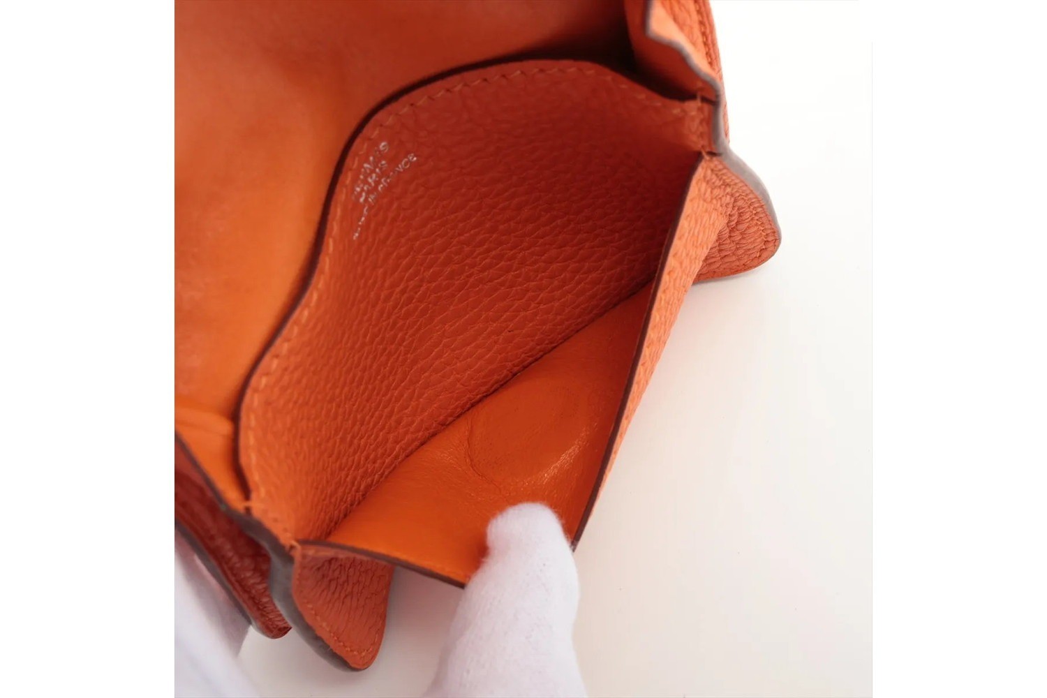 L stamp, manufactured in 2008, Dogon coin case, Togo leather, coin purse — view 4