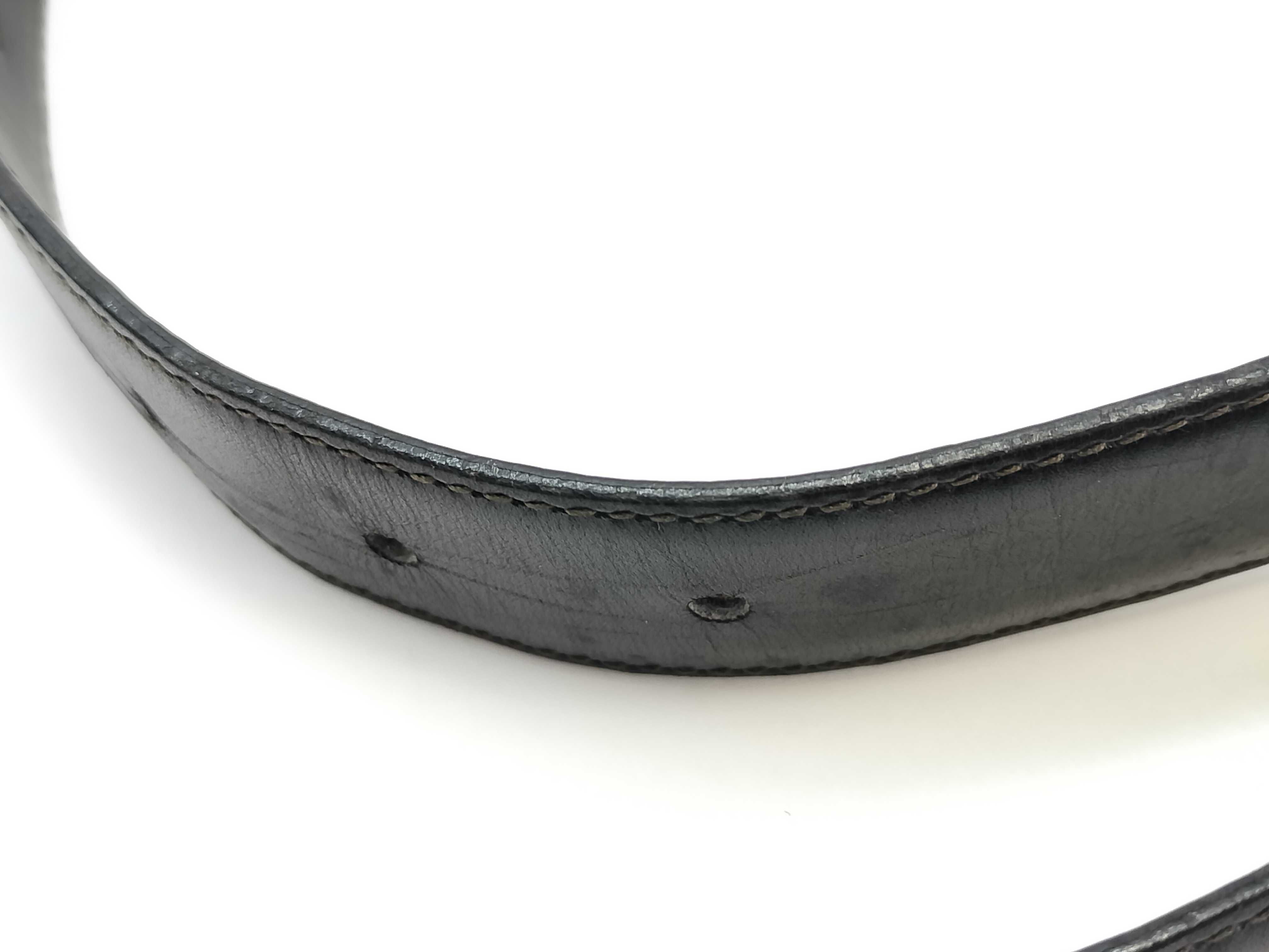 carriage buckle leather belt — view 12