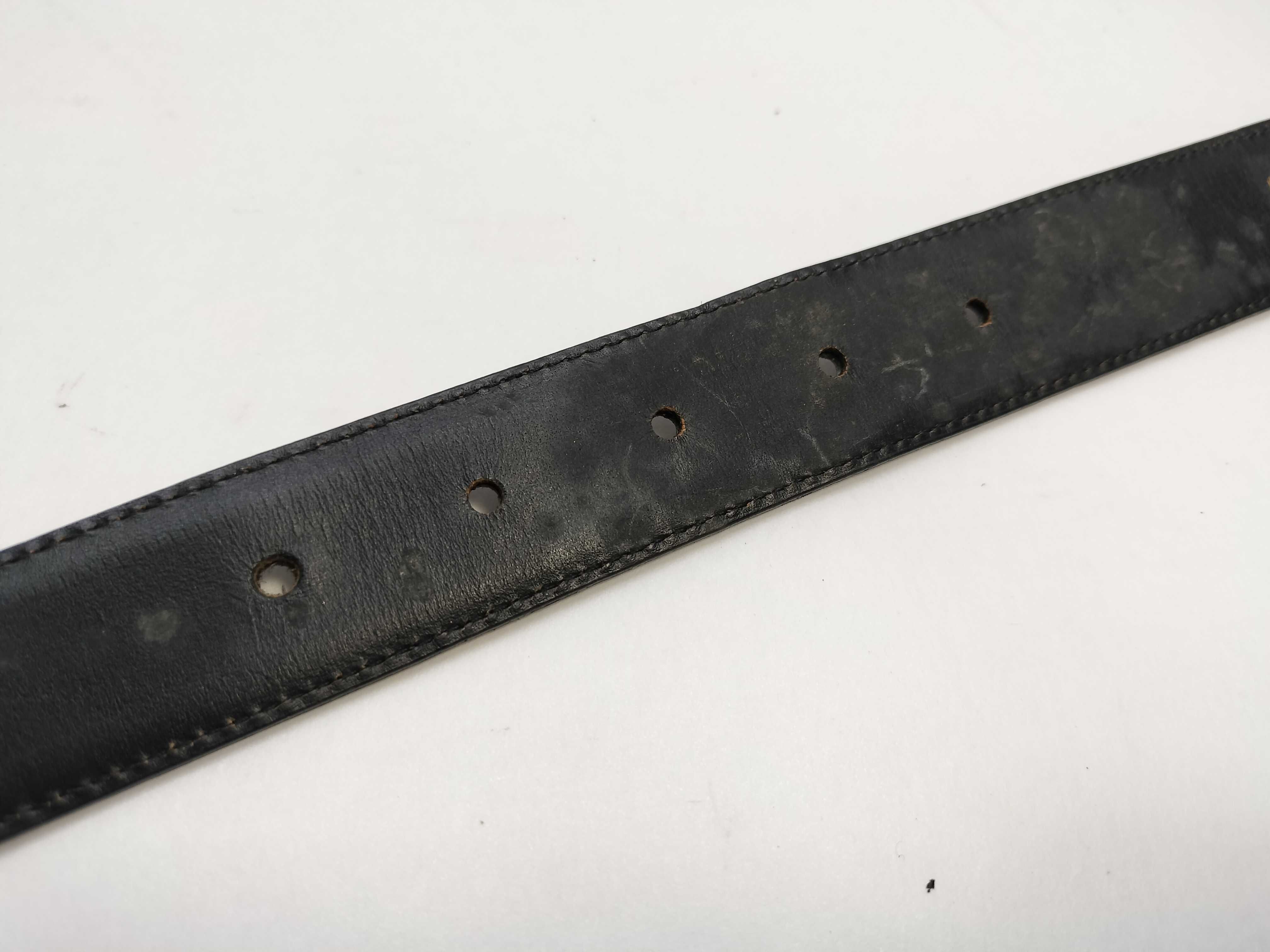 carriage buckle leather belt — view 3