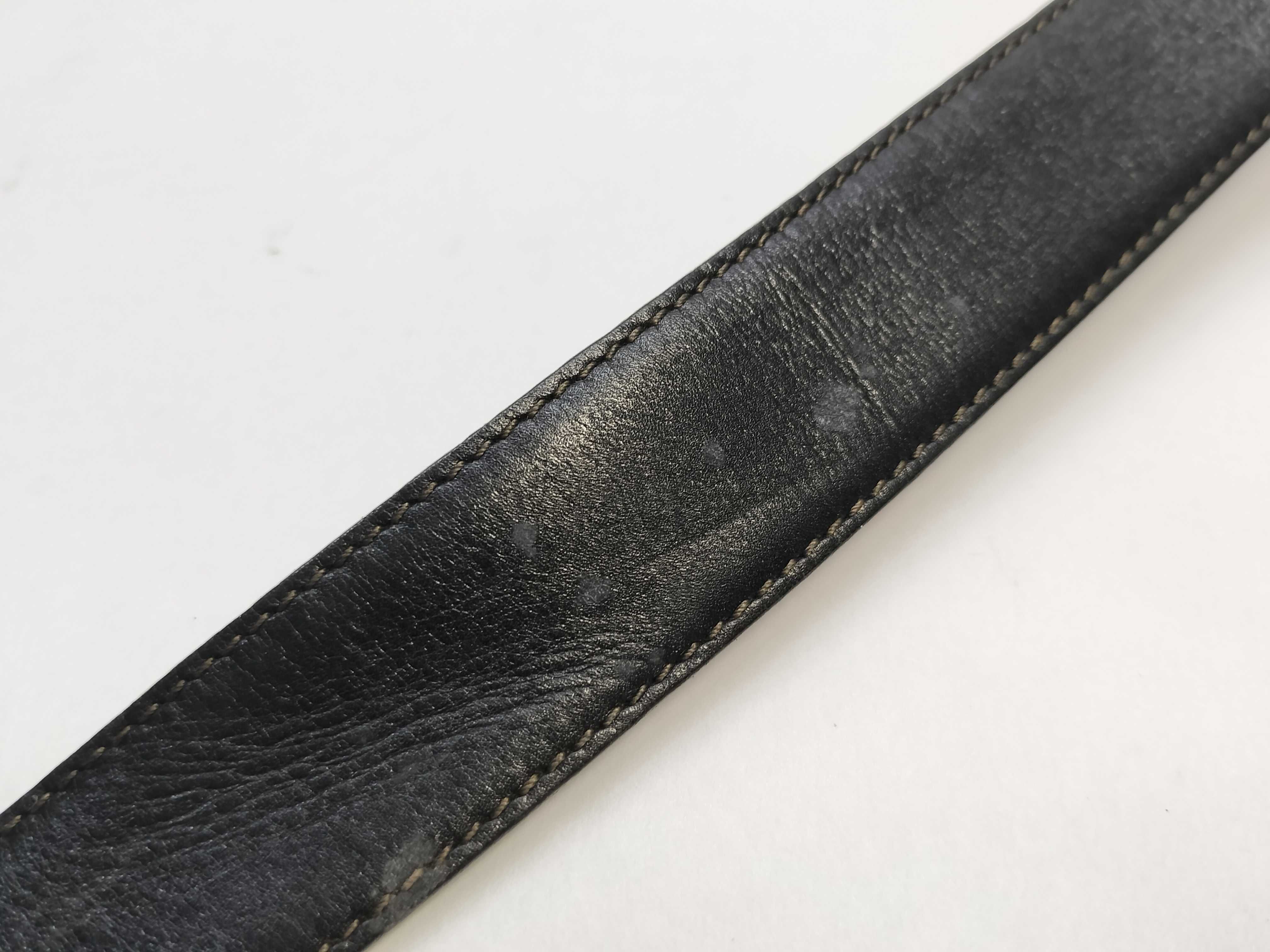 carriage buckle leather belt — view 8