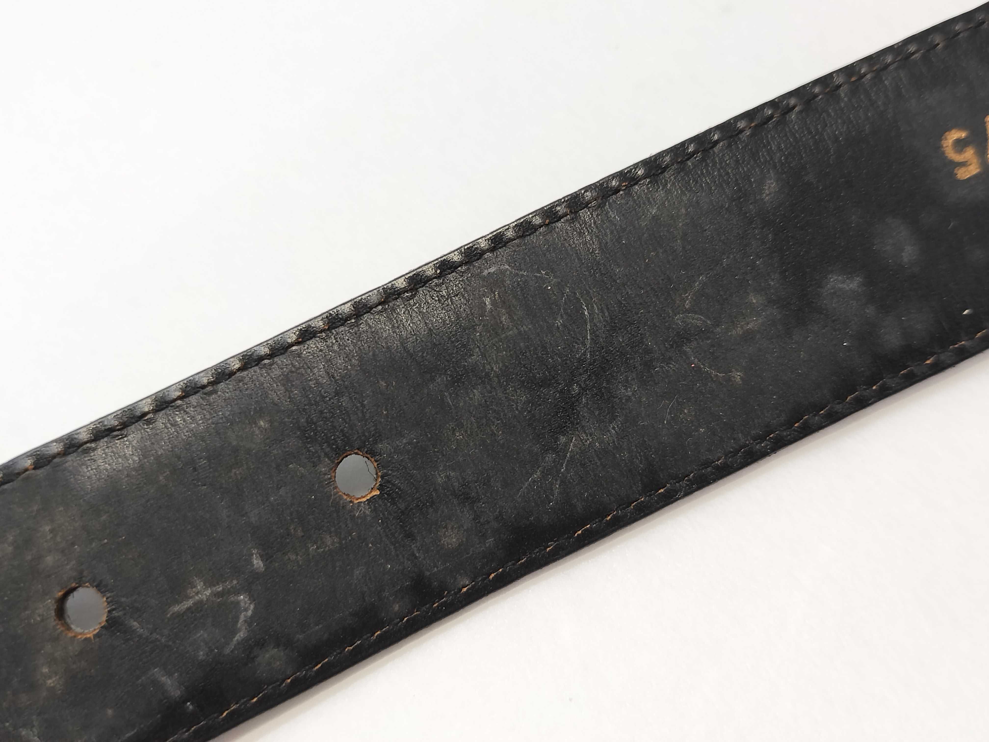 carriage buckle leather belt — view 10