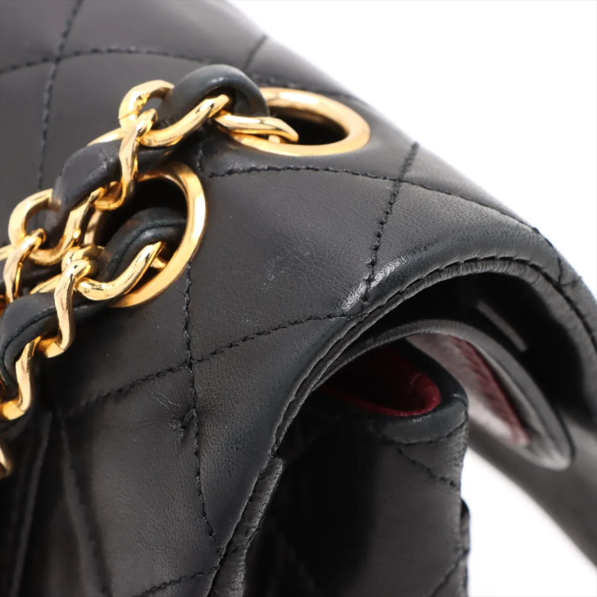 Matelasse 23 Small Lambskin Double Flap Double Chain Bag Black Gold Hardware 1501226 No. 1 A01113 — view 15