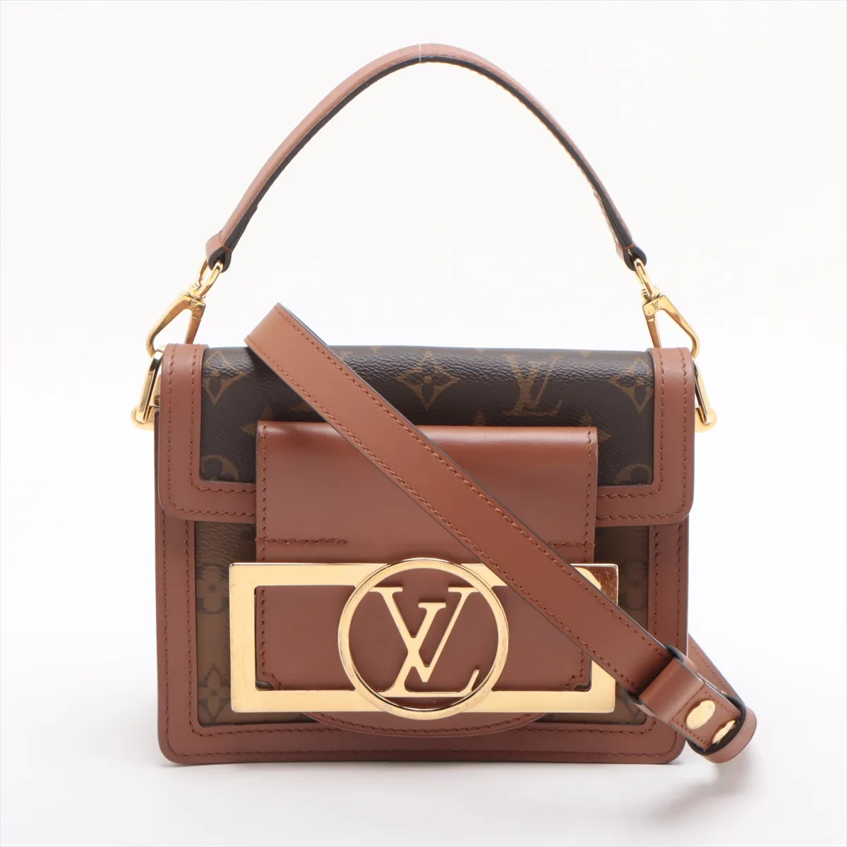Monogram Reverse Dauphine Lock XL M46537 Brown RFID Reactive