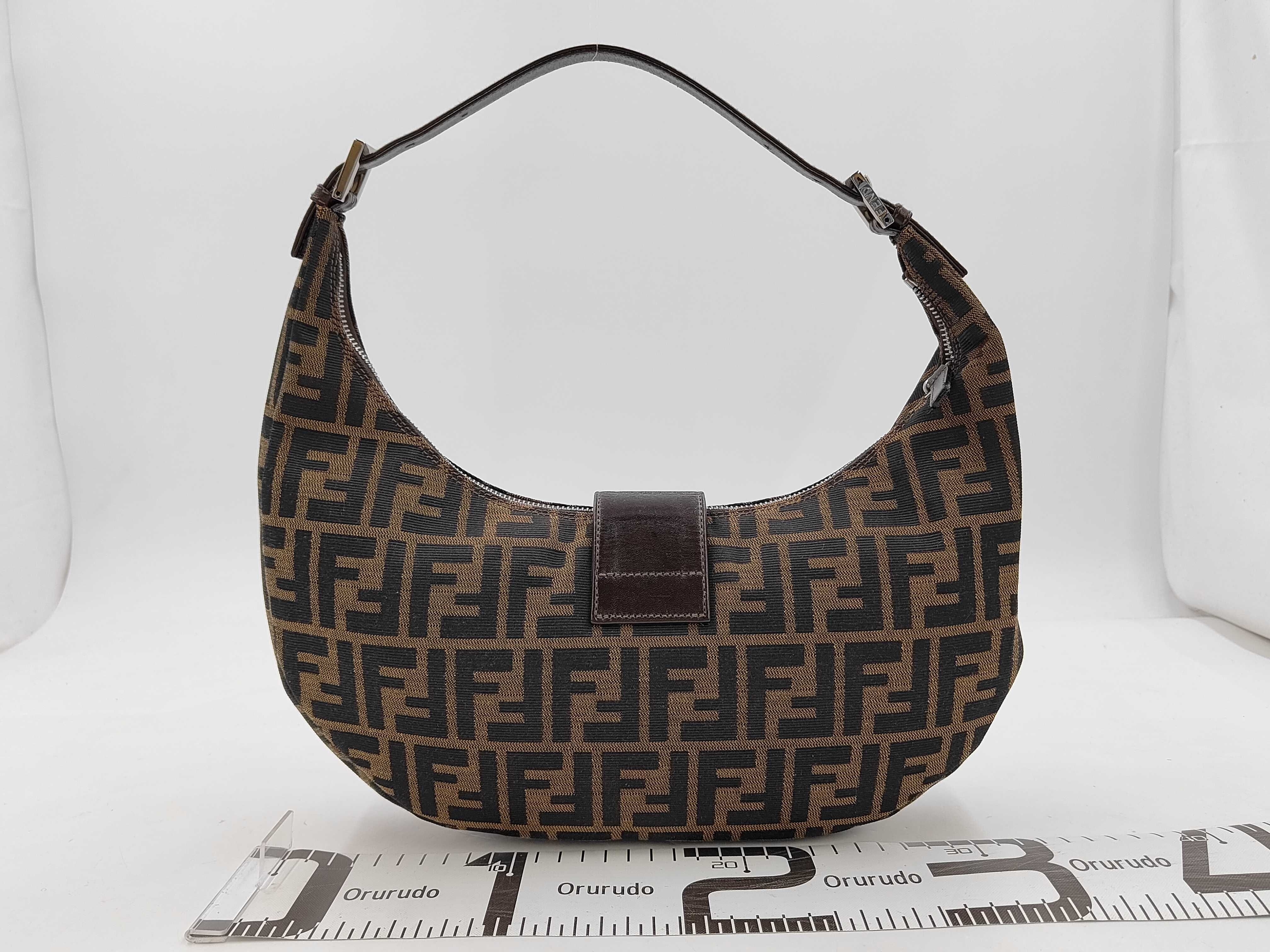 Croissant Half Moon Zucca Canvas Shoulder Bag — view 2