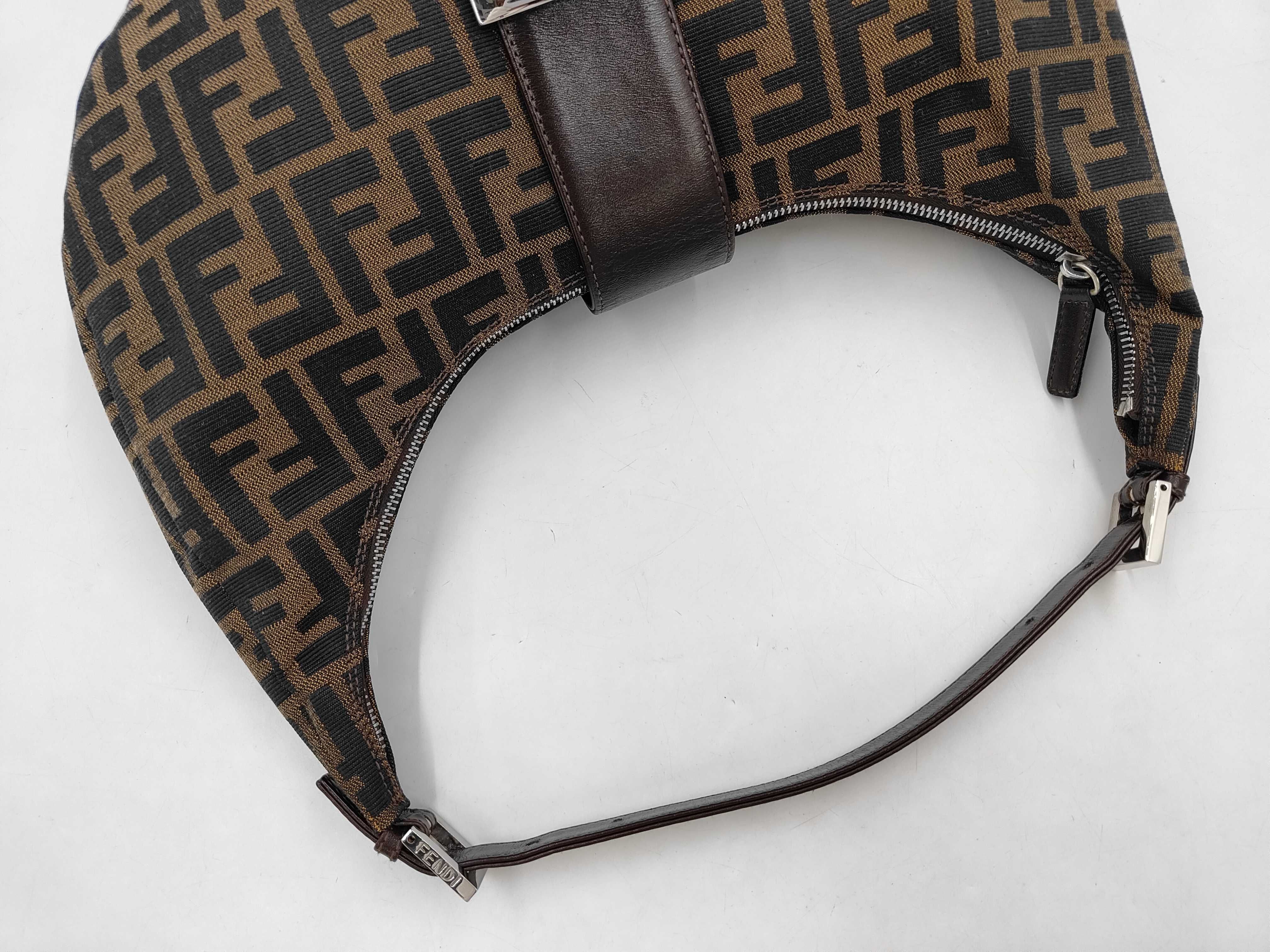 Croissant Half Moon Zucca Canvas Shoulder Bag — view 3