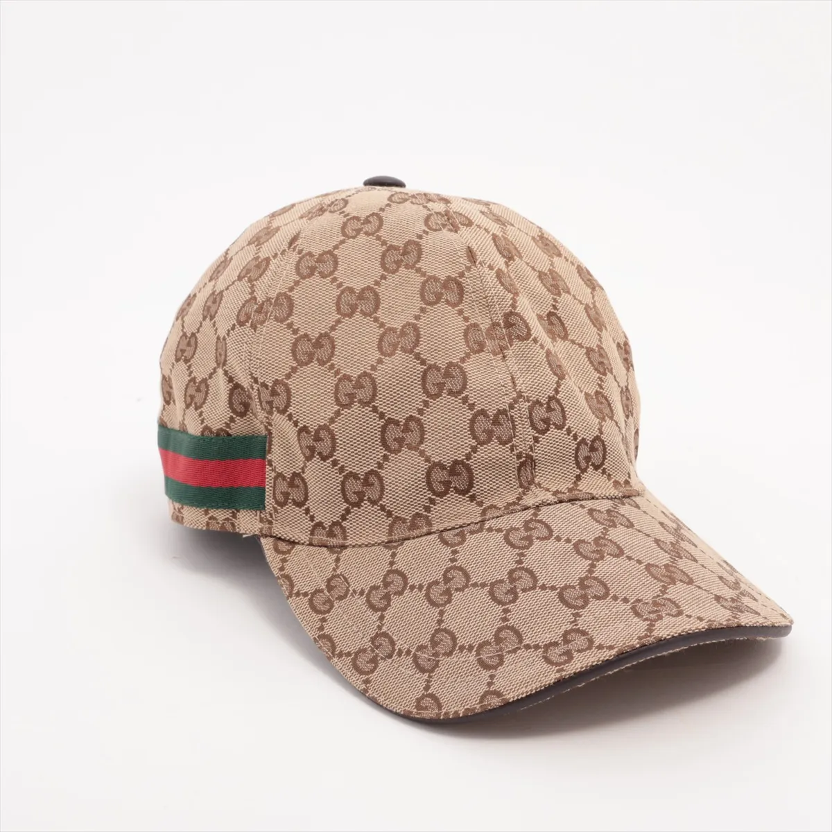 200035 GG Canvas Cap M Polyester x Cotton x Nylon Beige Threads Fuzzing Losing its shape Teasing — view 2