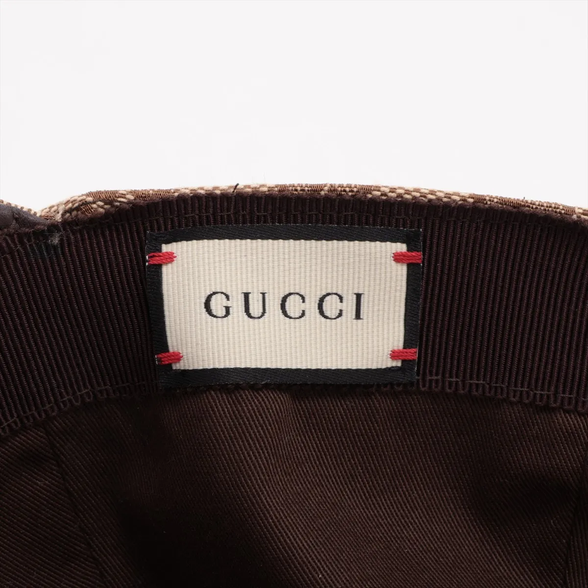 200035 GG Canvas Cap M Polyester x Cotton x Nylon Beige Threads Fuzzing Losing its shape Teasing — view 5