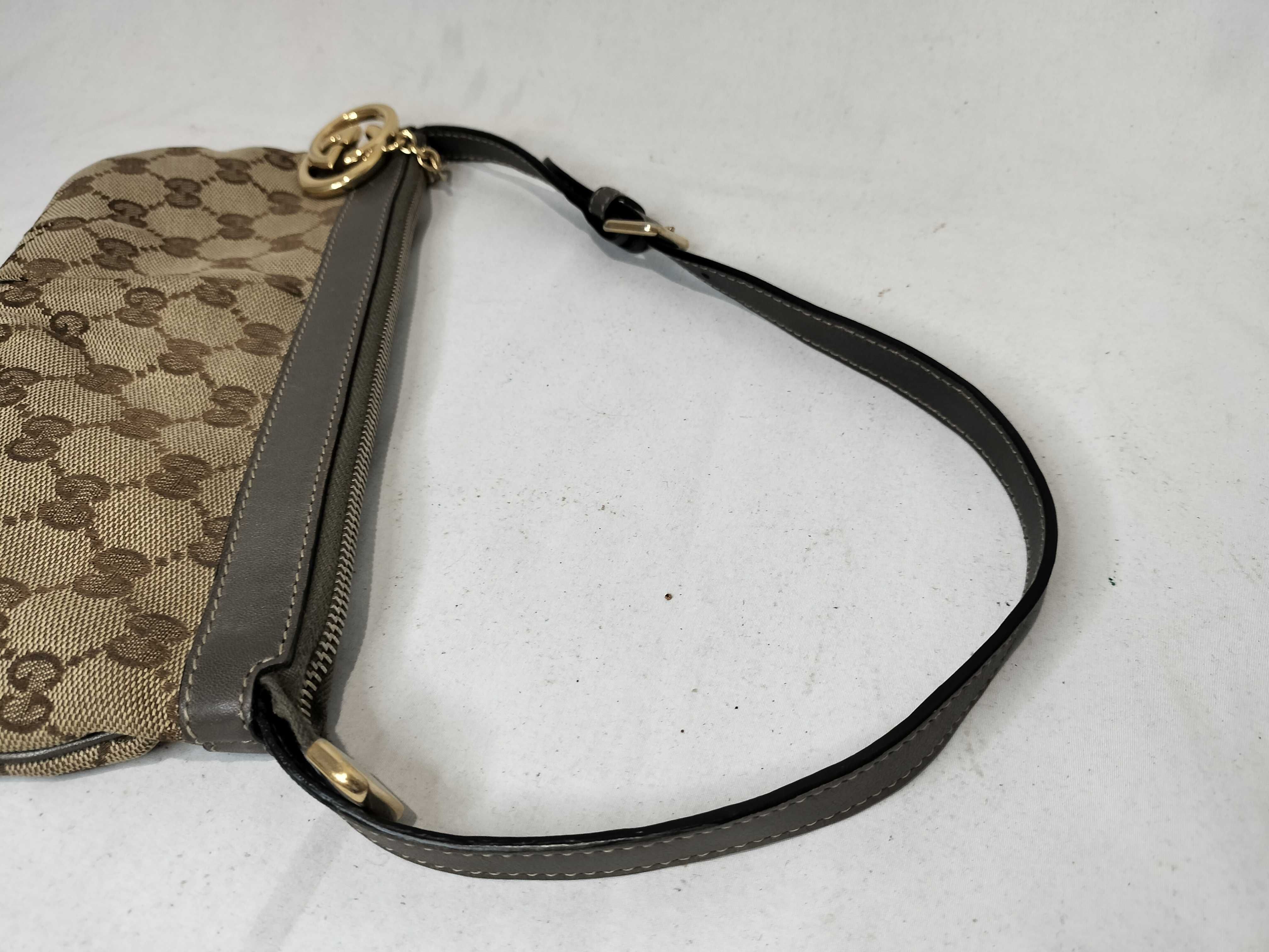 Bronze Canvas GG Monogram Shoulder Bag (Handbag) — view 4