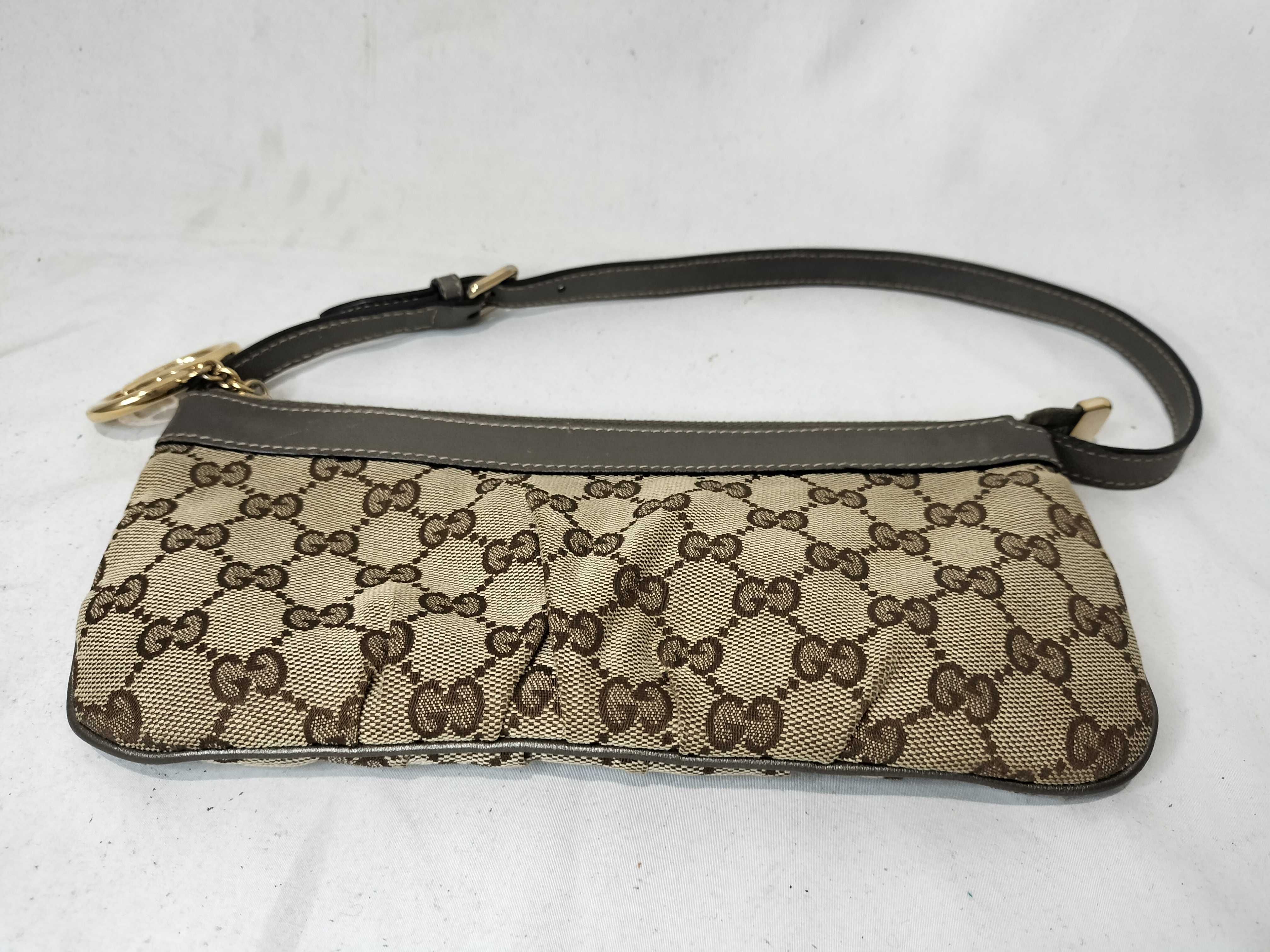 Bronze Canvas GG Monogram Shoulder Bag (Handbag) — view 8