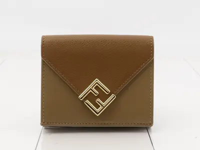 FF Diamond Micro Tri-fold Wallet Mini Brown