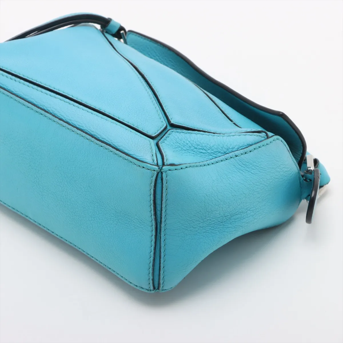 Mini Puzzle Bag Leather 2WAY Handbag Blue — view 3