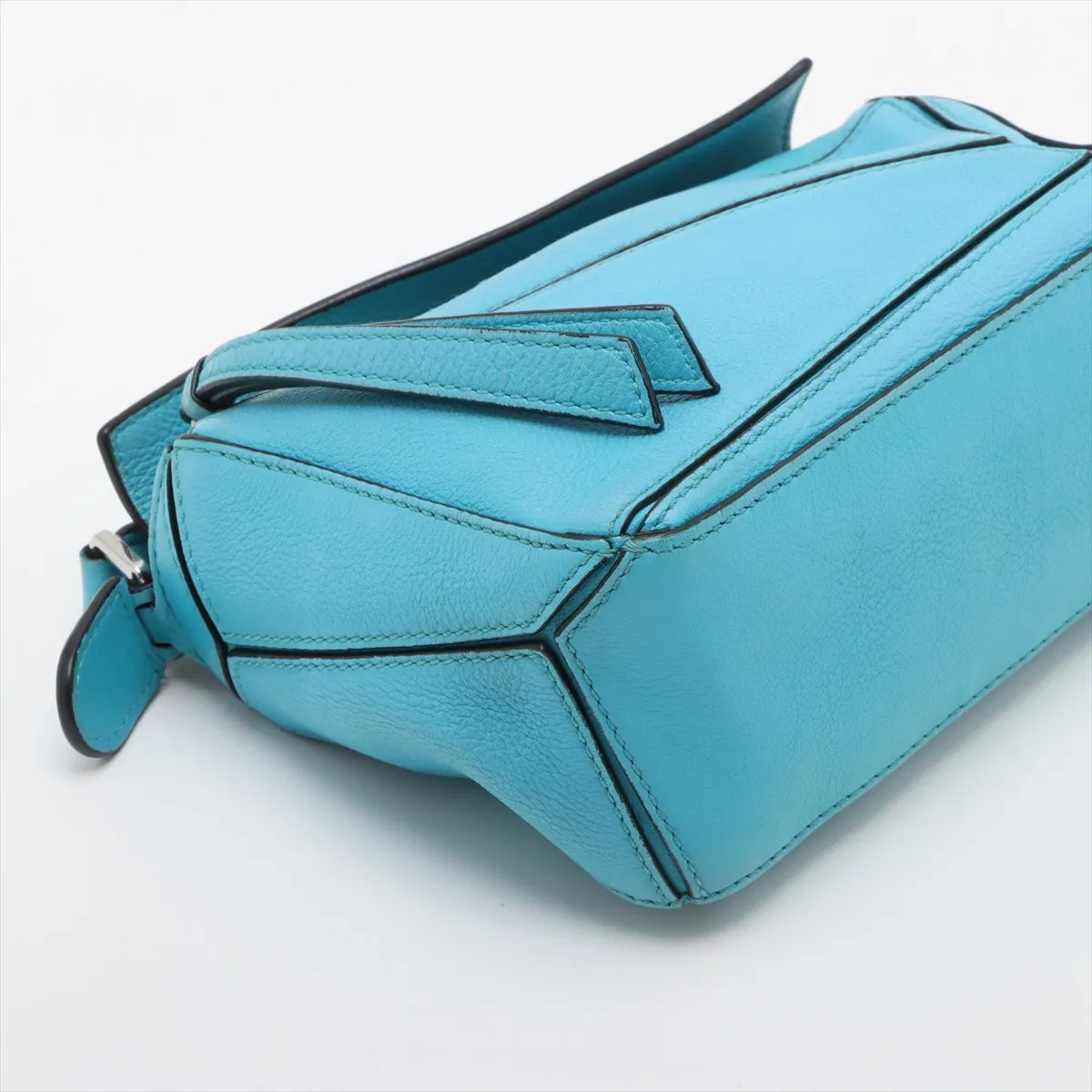 Mini Puzzle Bag Leather 2WAY Handbag Blue — view 4