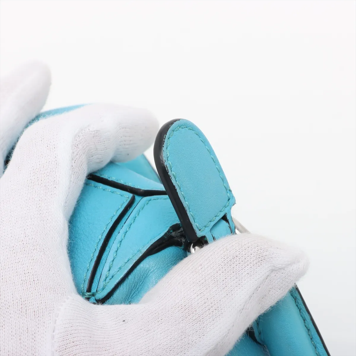 Mini Puzzle Bag Leather 2WAY Handbag Blue — view 10