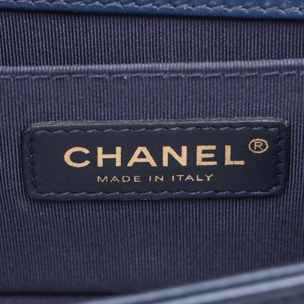 Boy Chanel 20 Small Lambskin Chain Shoulder Bag Blue Gold Hardware 24753073 24th Series A67085 — view 9
