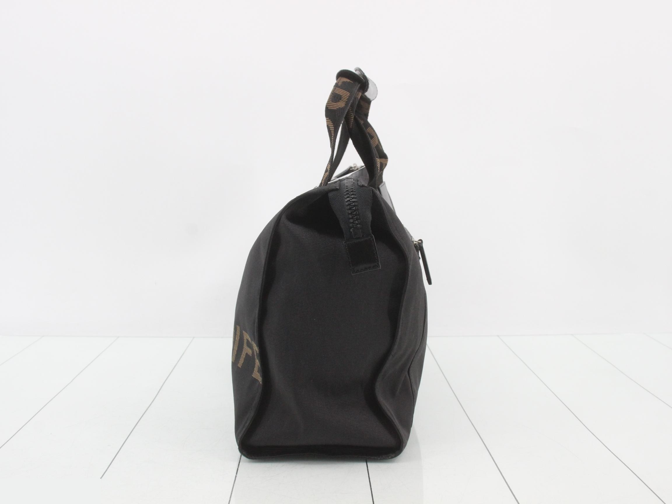 Nylon logo handbag, black — view 3