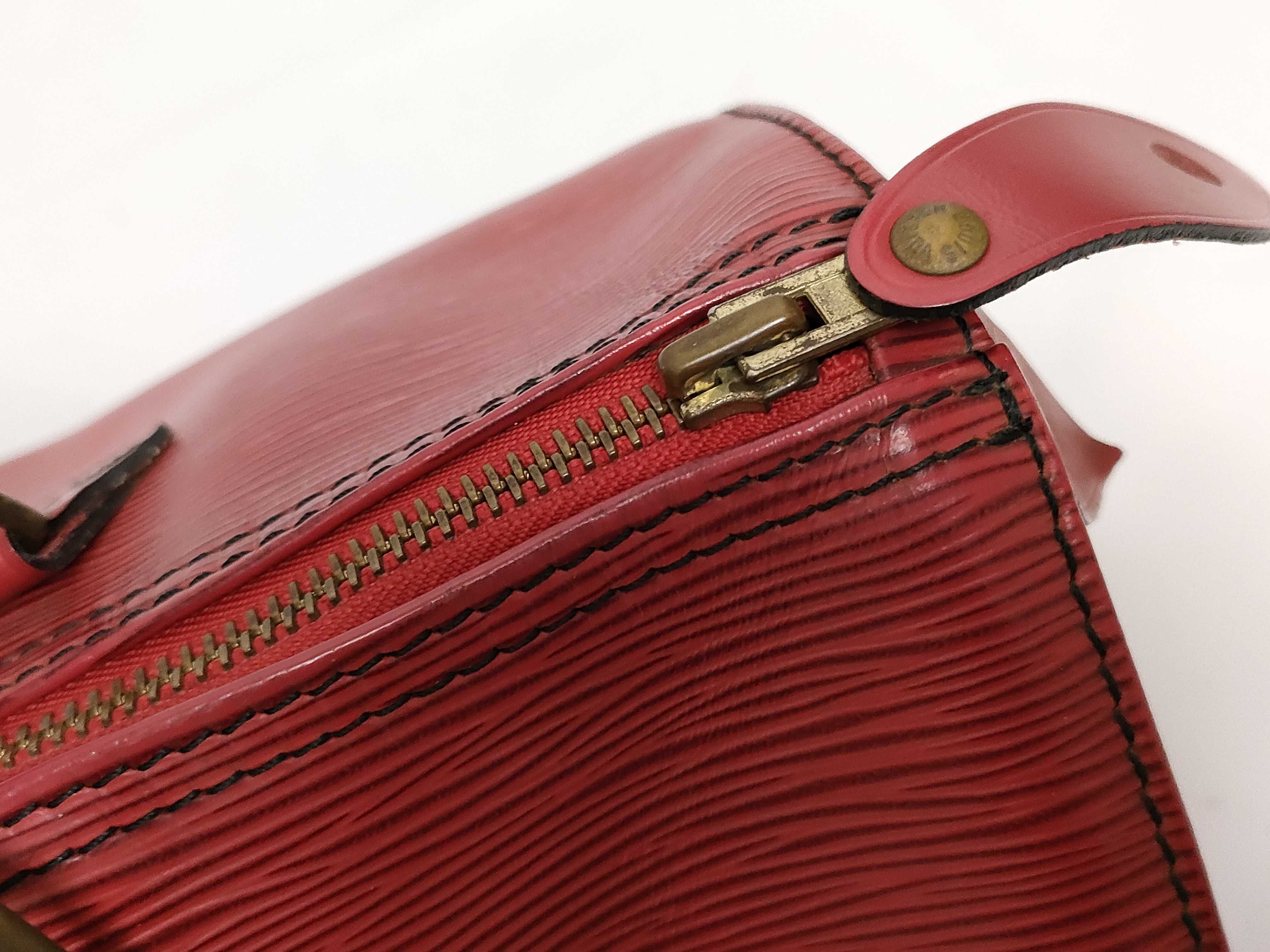 Epi Leather Speedy 30 Handbag, Castilian Red, M43007 VI0991 — view 3