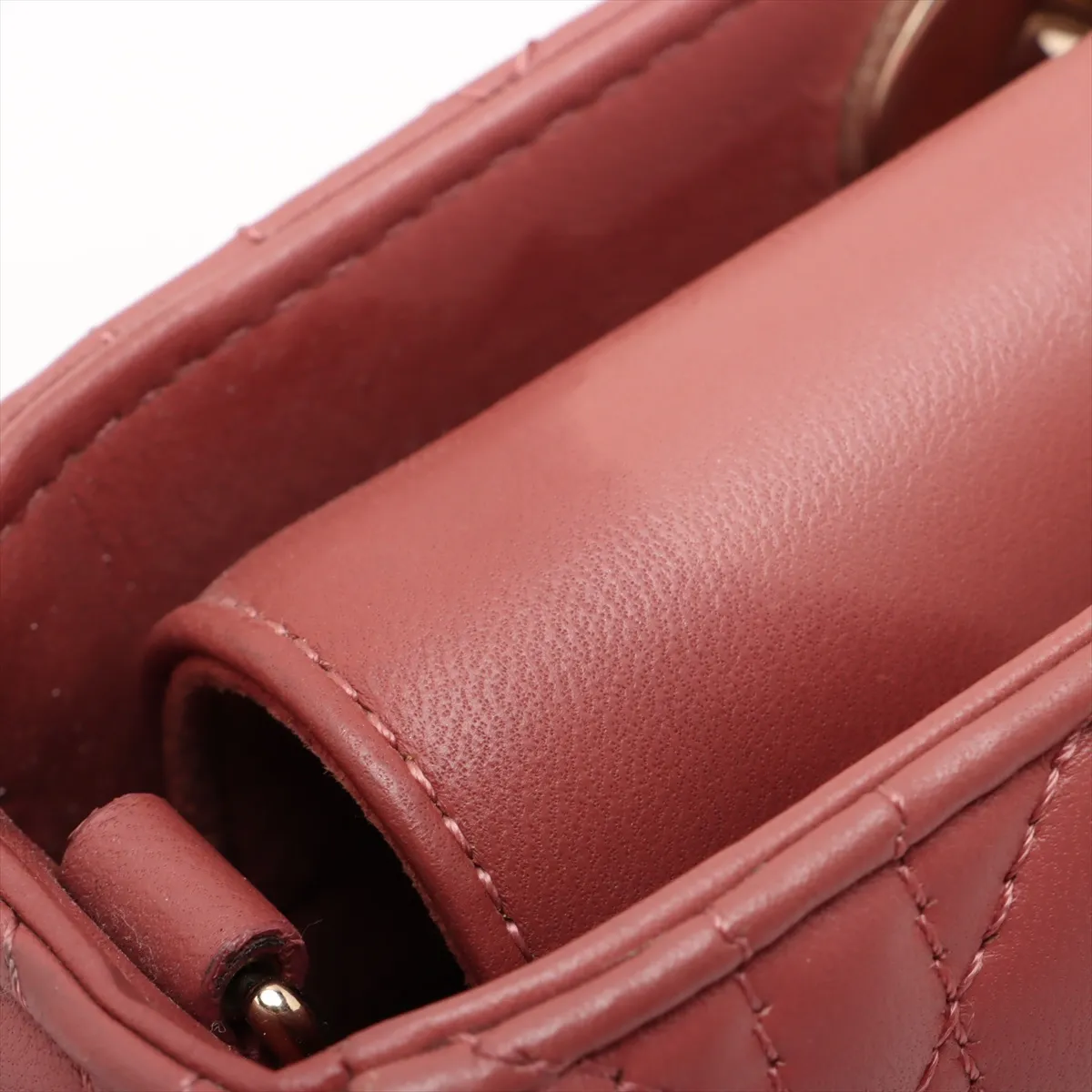 Cannage Lady Dee Joy Leather 2WAY Handbag Pink — view 12