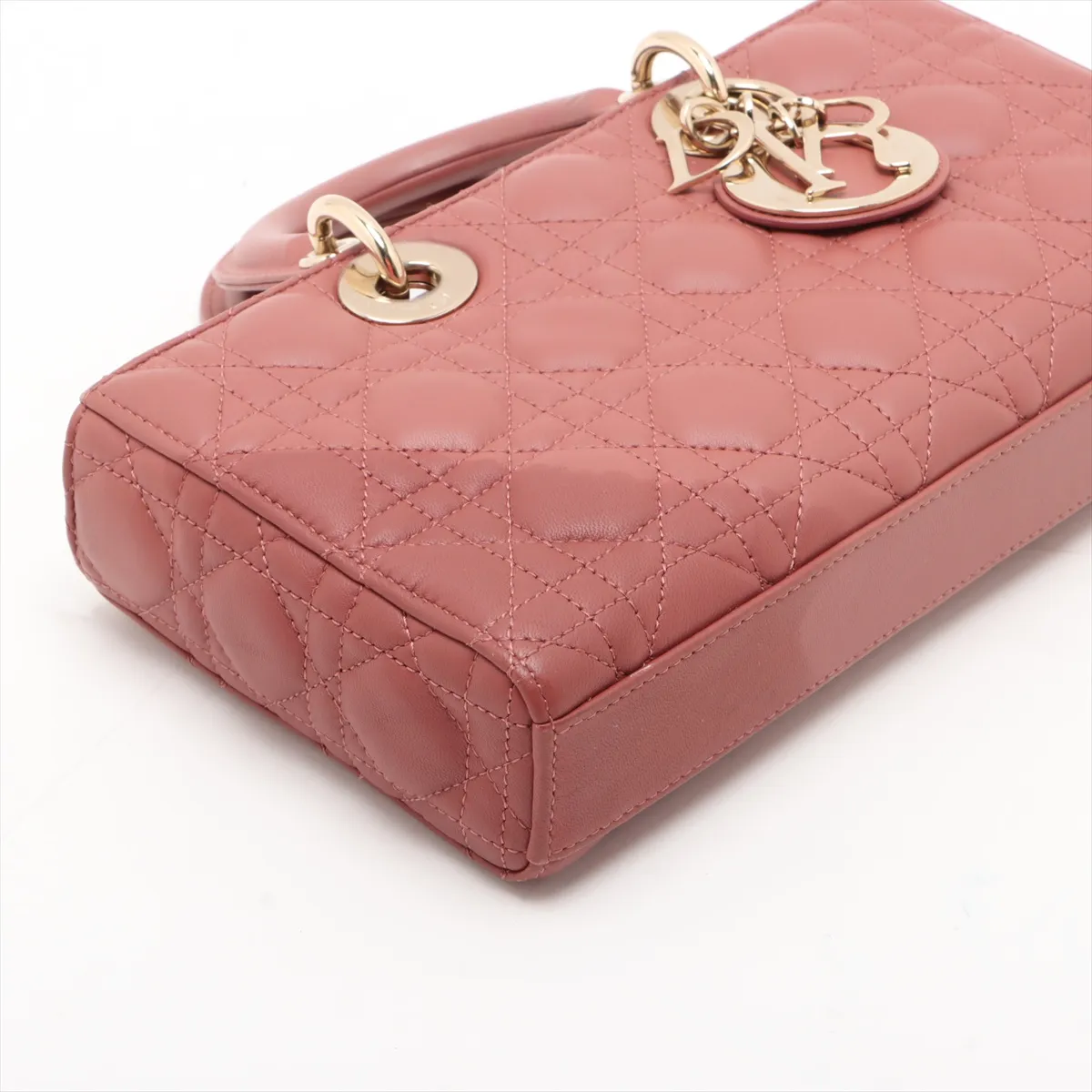 Cannage Lady Dee Joy Leather 2WAY Handbag Pink — view 4