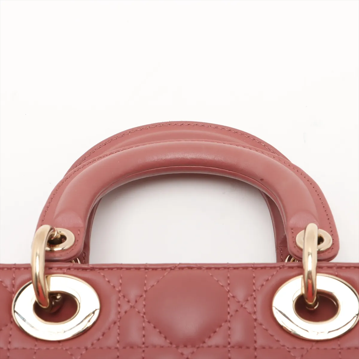 Cannage Lady Dee Joy Leather 2WAY Handbag Pink — view 6