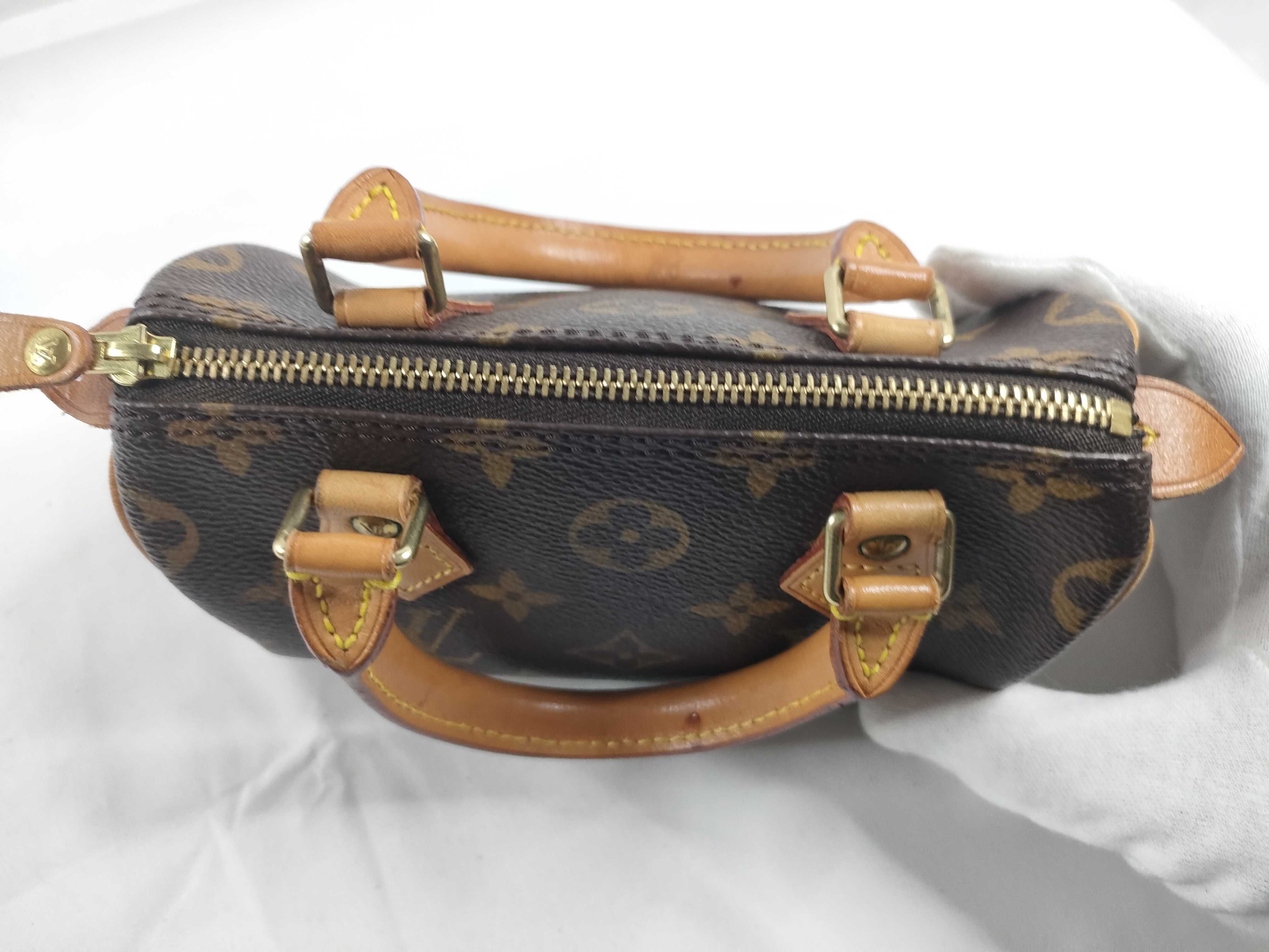 Monogram Vuitton Monogram Nano Speedy M81085 Brown TH0073 Handbag — view 9