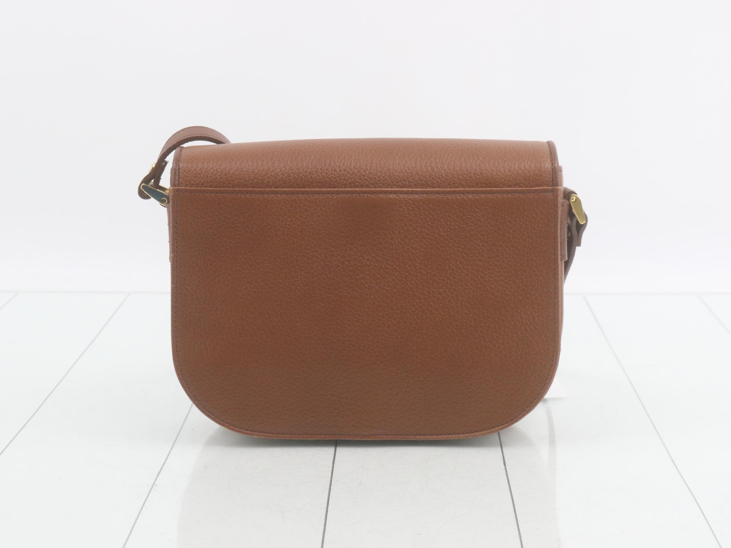 Leather shoulder bag, brown — view 2