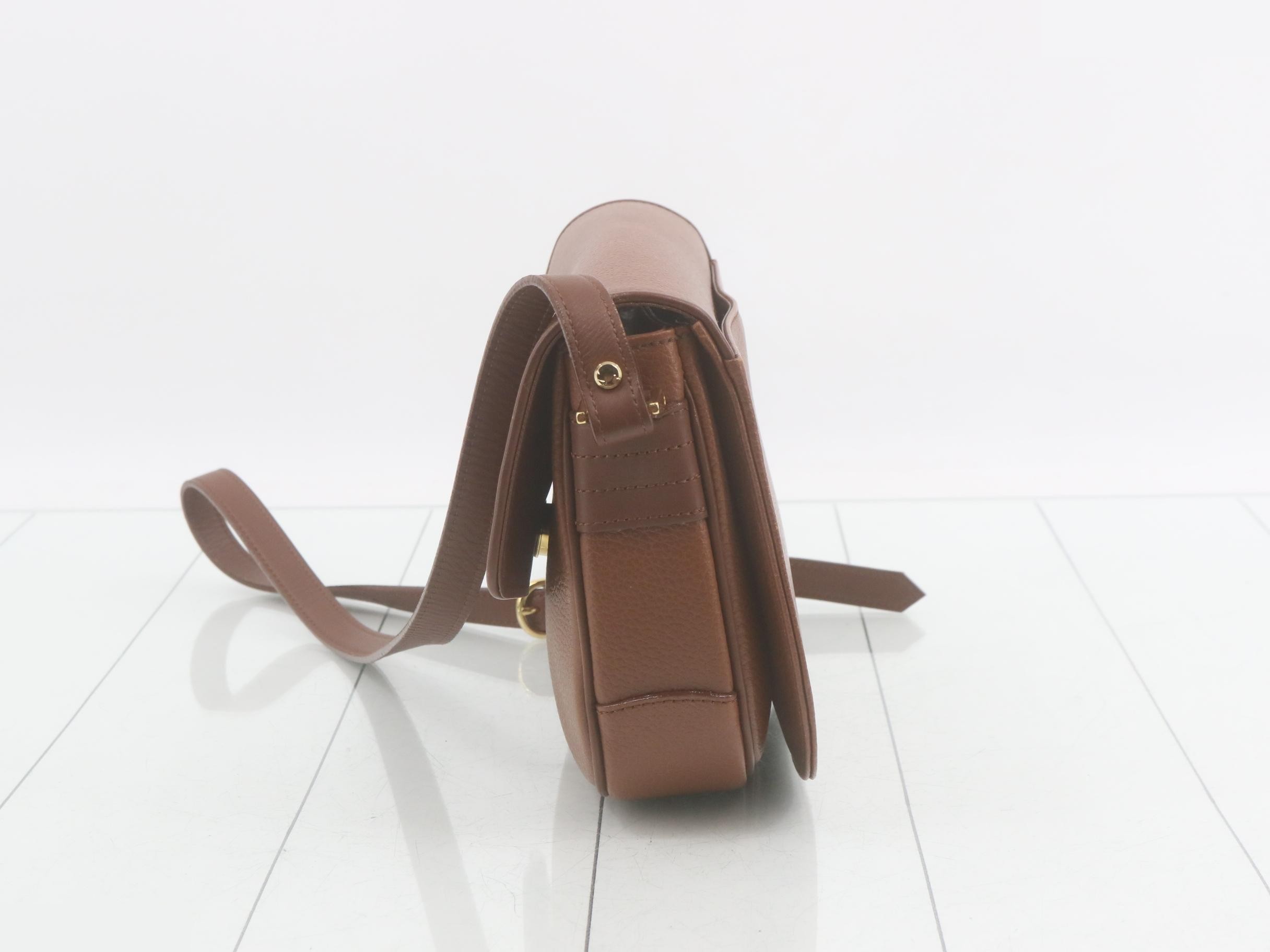 Leather shoulder bag, brown — view 3
